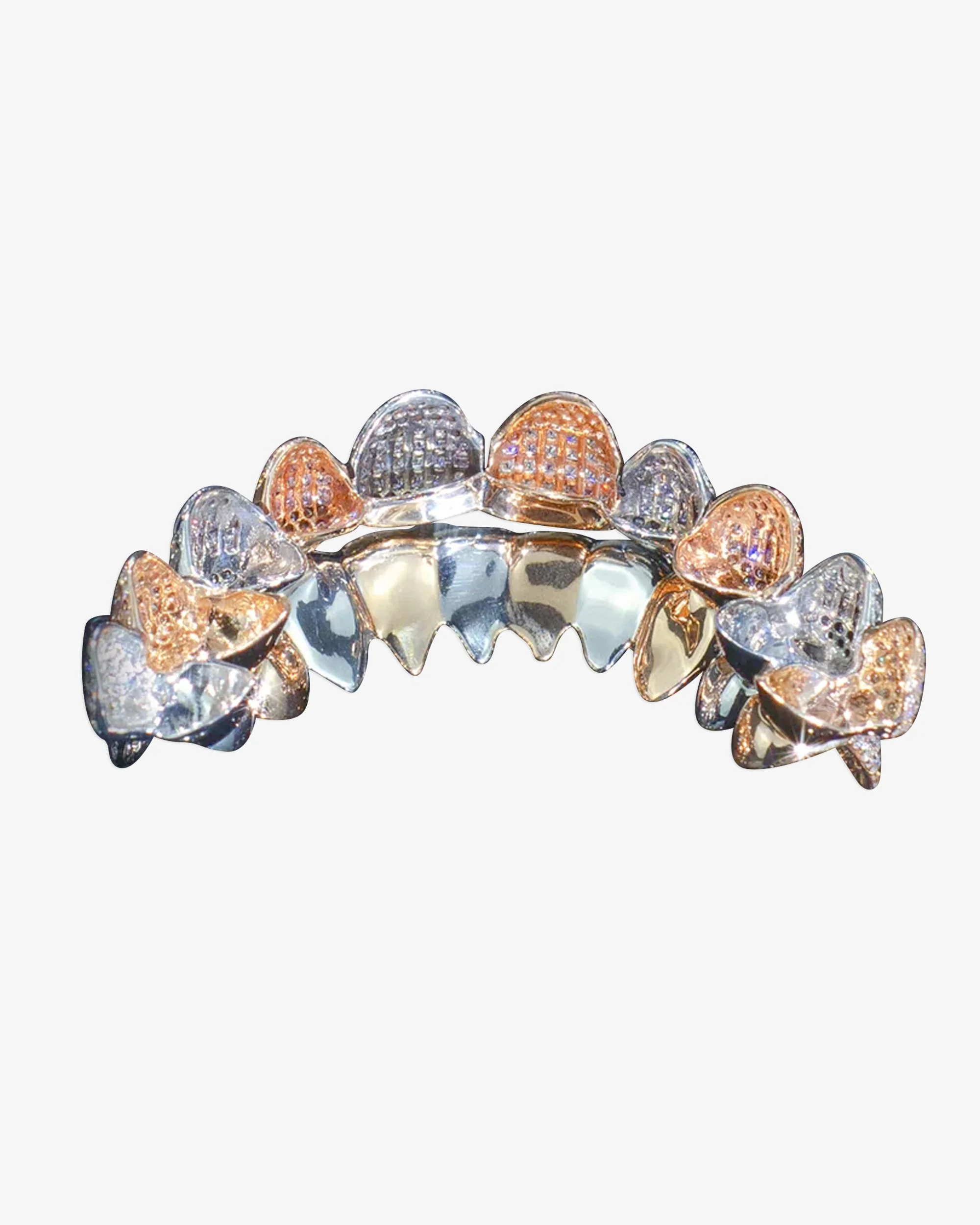 10 on 10 VVS Moissanite Diamond Grillz - Image 4