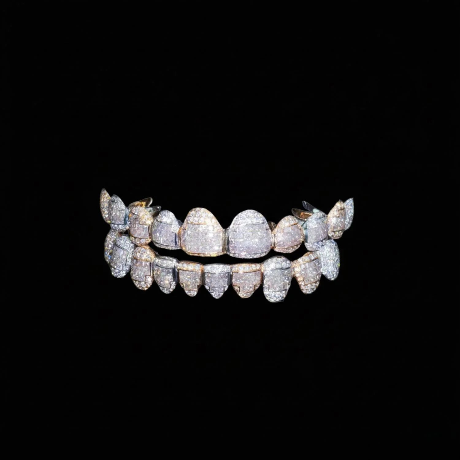 10 on 10 VVS Moissanite Diamond Grillz - Image 5