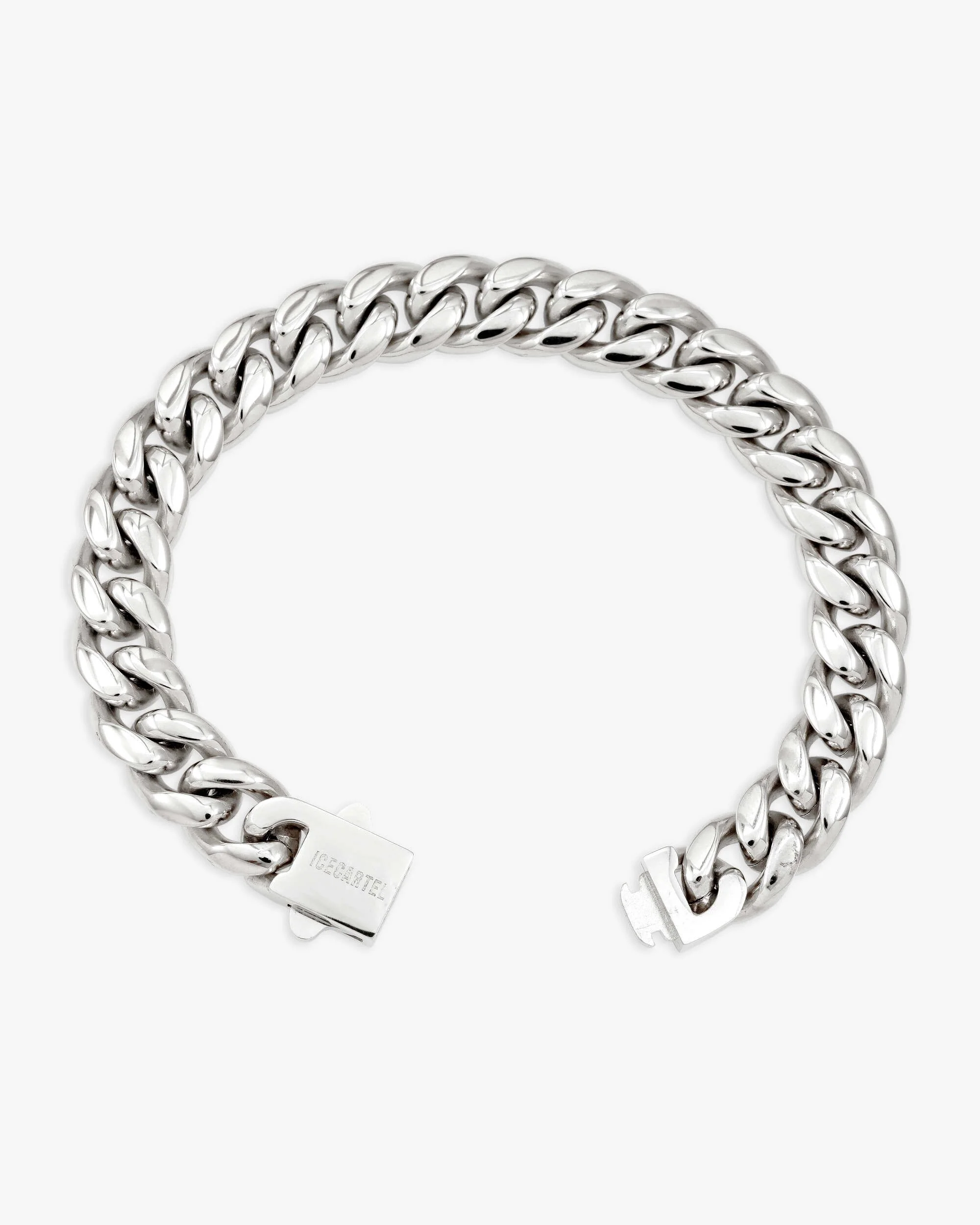 10MM Cuban Link Bracelet Silver - Image 3