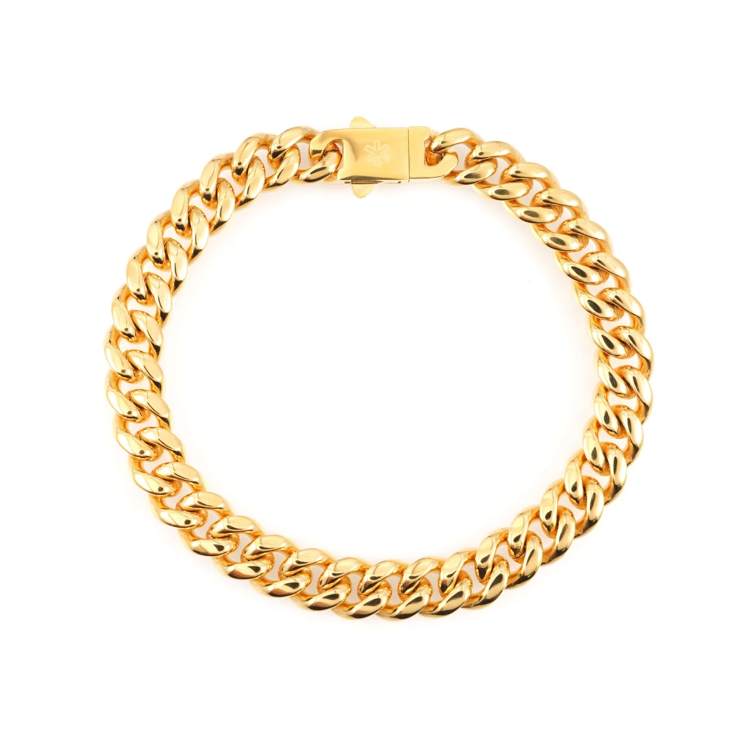 10MM Cuban Link Chain and Bracelet Bundle 14K Gold - Image 3