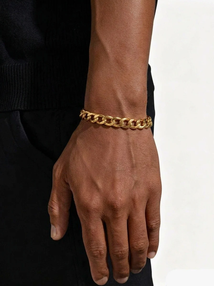 10MM Figaro Bracelet 14K Gold - Image 2