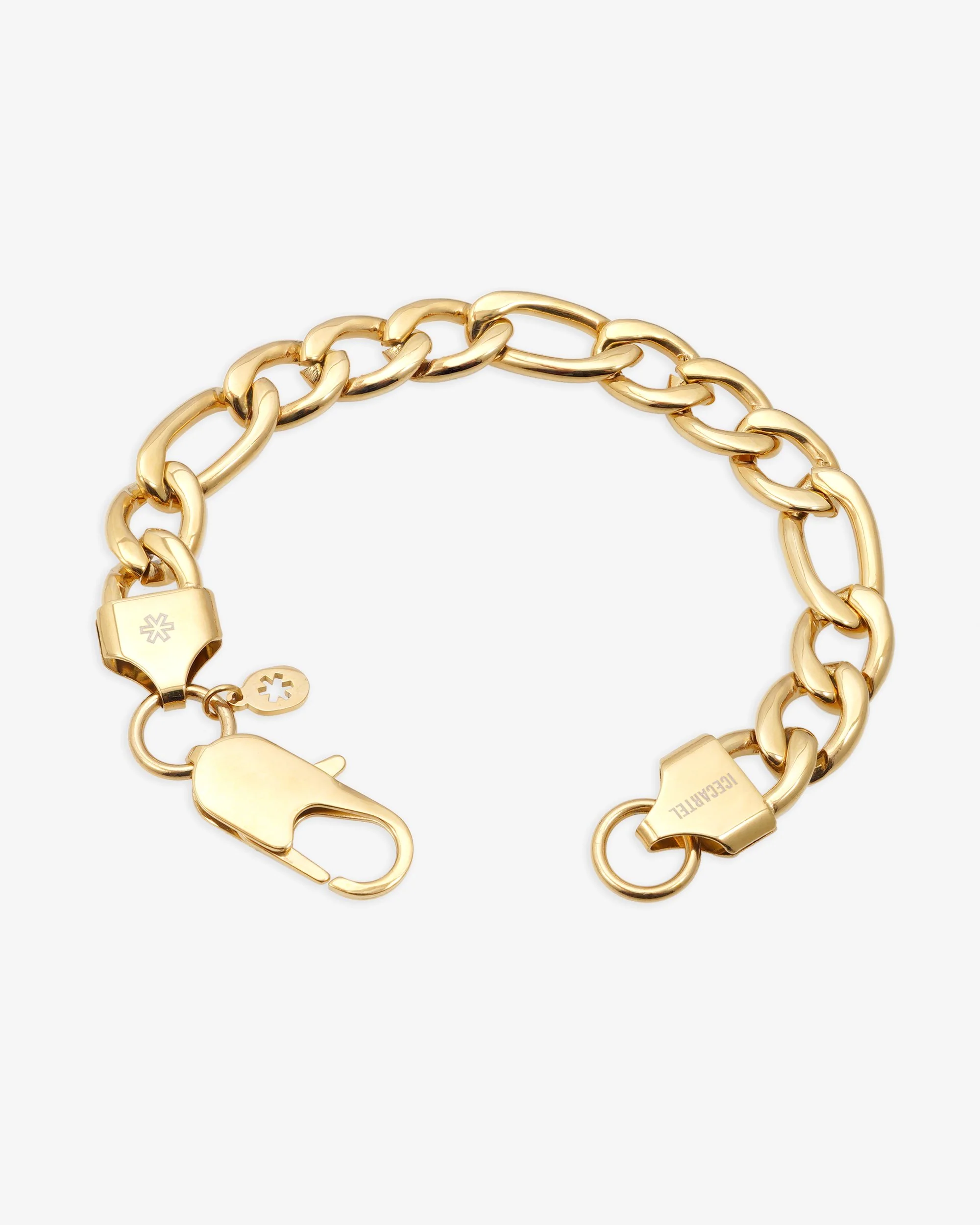 10MM Figaro Bracelet 14K Gold - Image 3