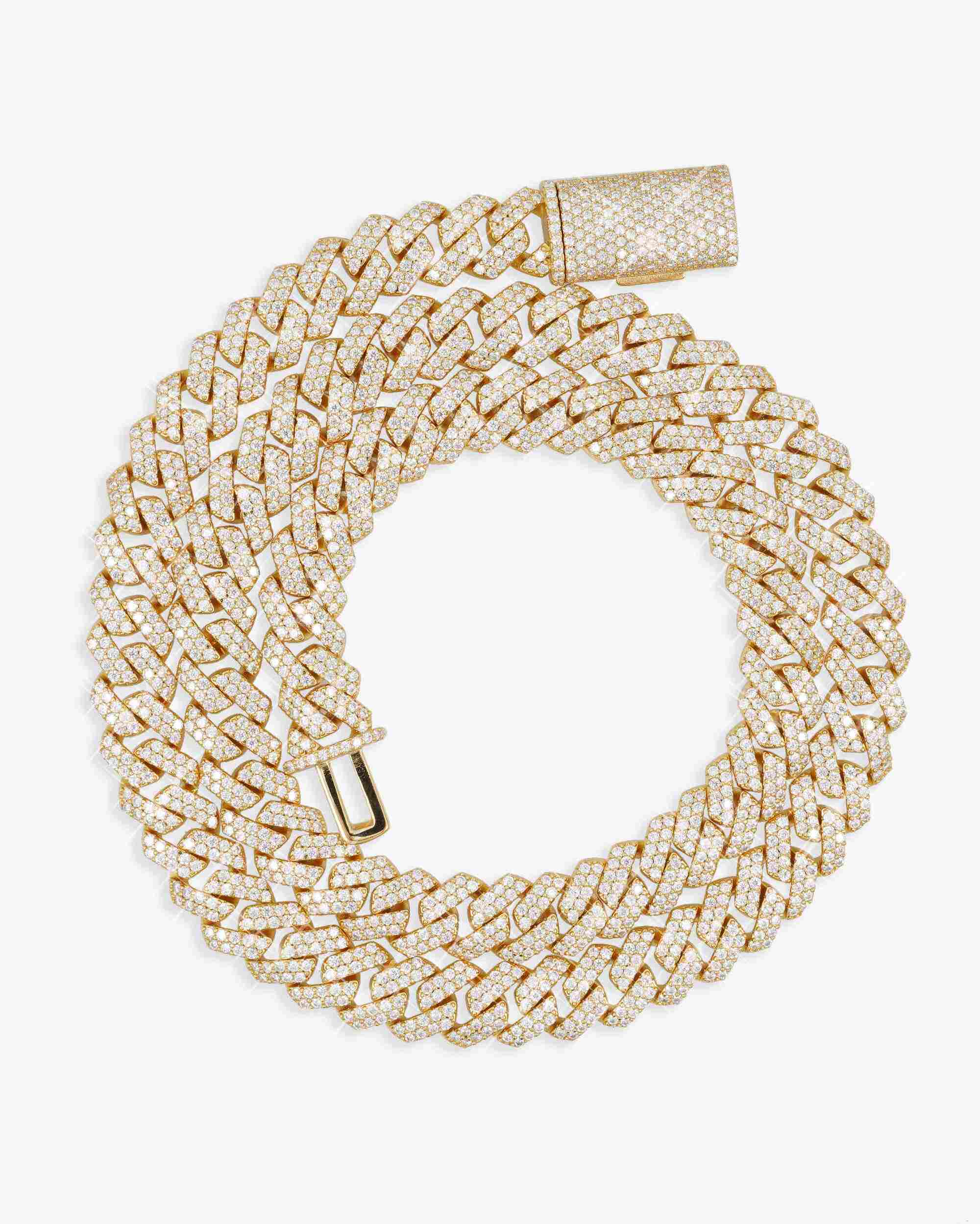 10MM Moissanite Prong Cuban Link Chain 14K Gold - Image 12
