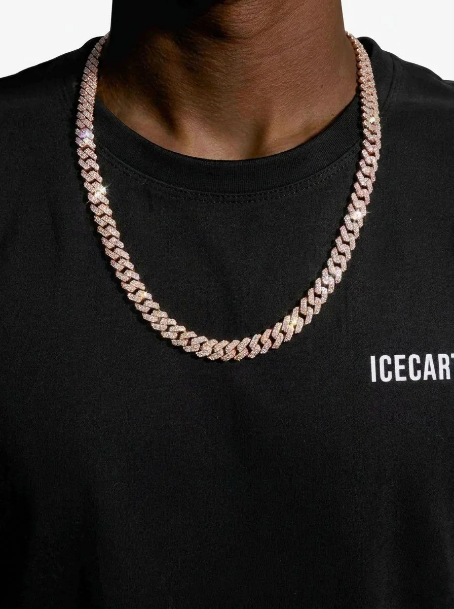 10MM Moissanite Prong Cuban Link Chain 14K Gold - Image 16