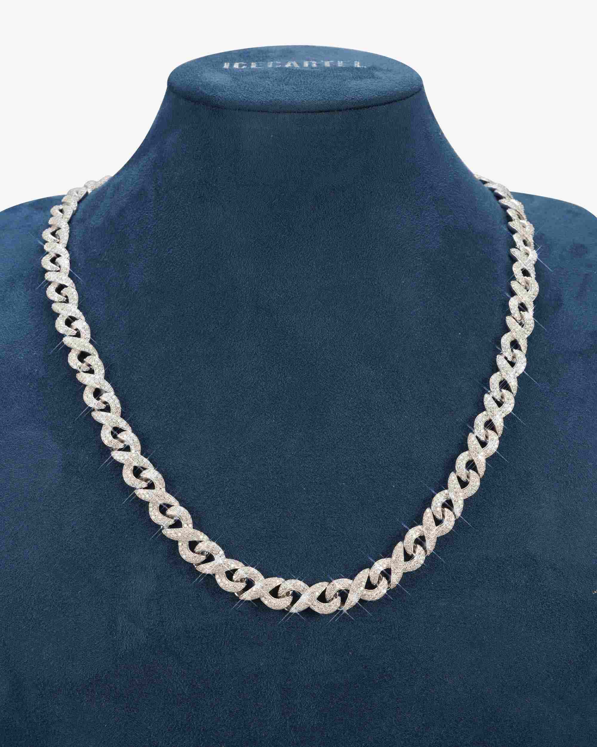 10MM Moissanite Infinity Link Chain 14K Gold - Image 4
