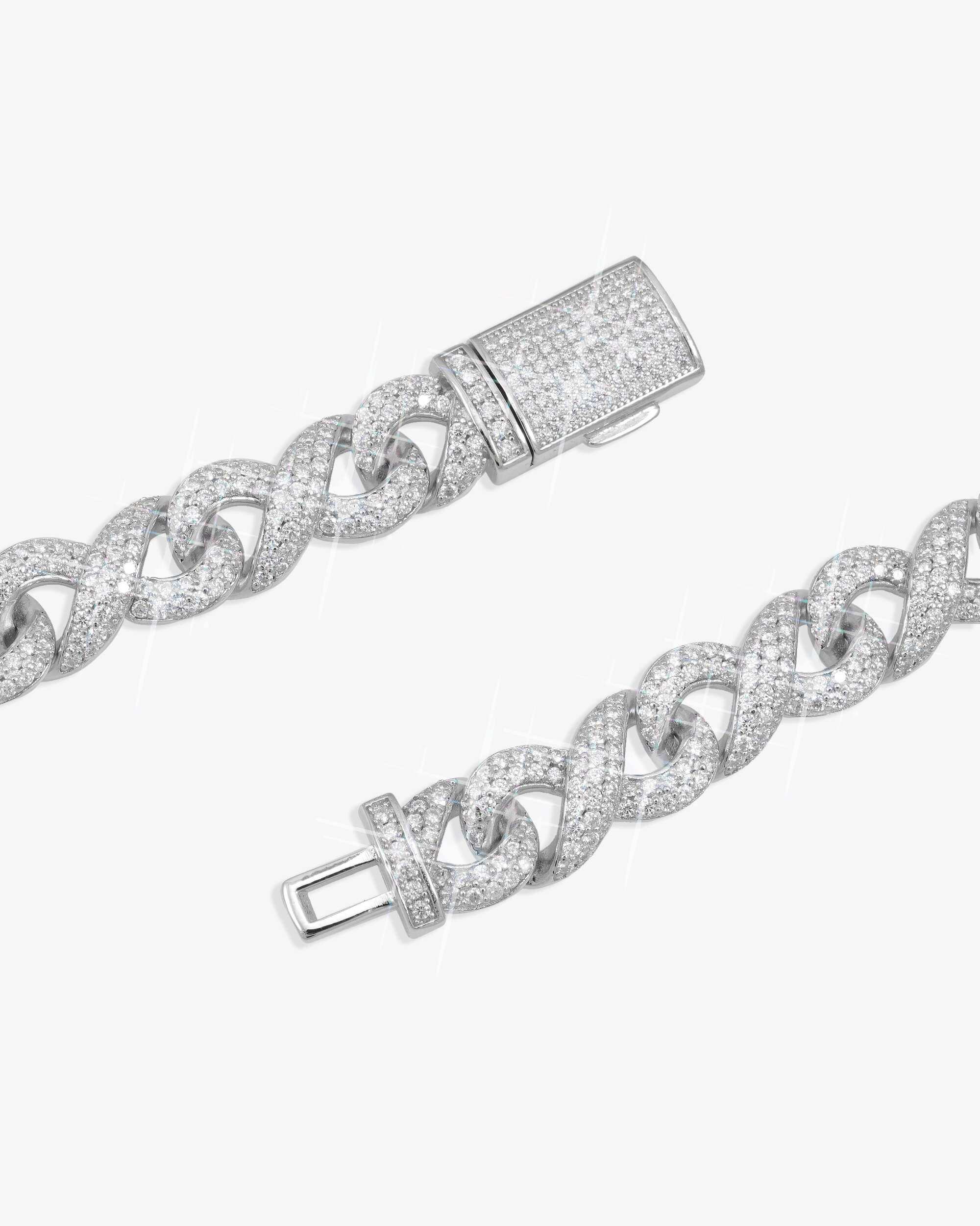 10MM Moissanite Infinity Link Chain 14K Gold - Image 5