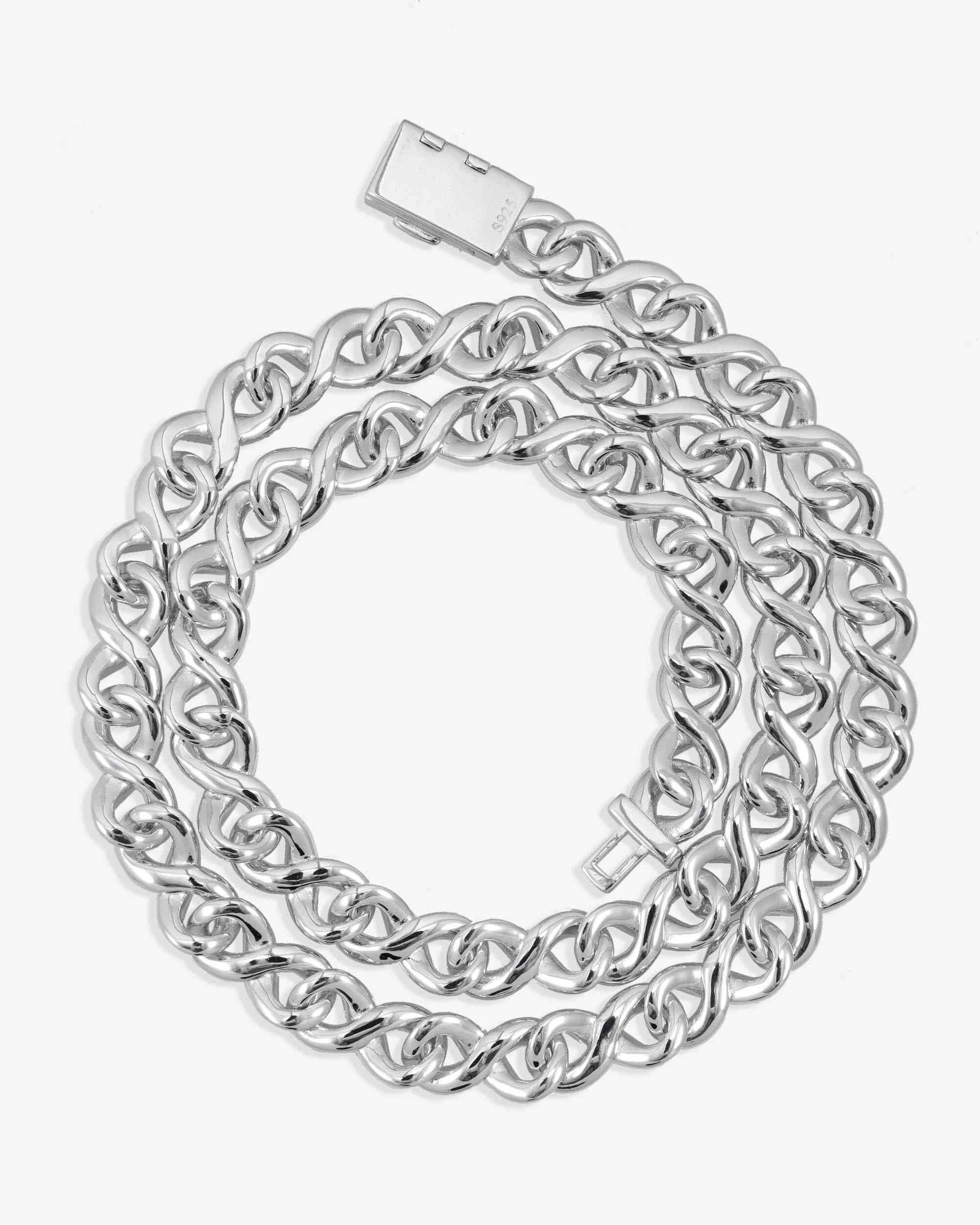 10MM Moissanite Infinity Link Chain 14K Gold - Image 7