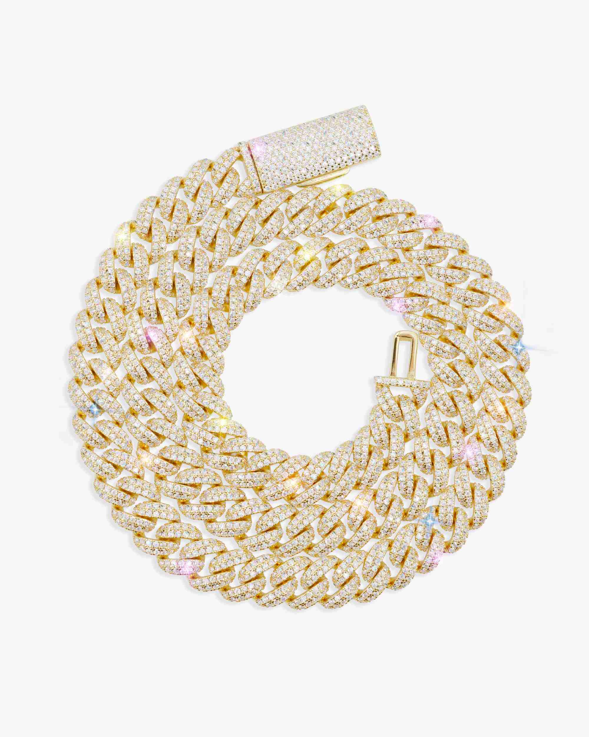 10MM Moissanite Prong Miami Cuban Link Chain 14K Gold - Image 10