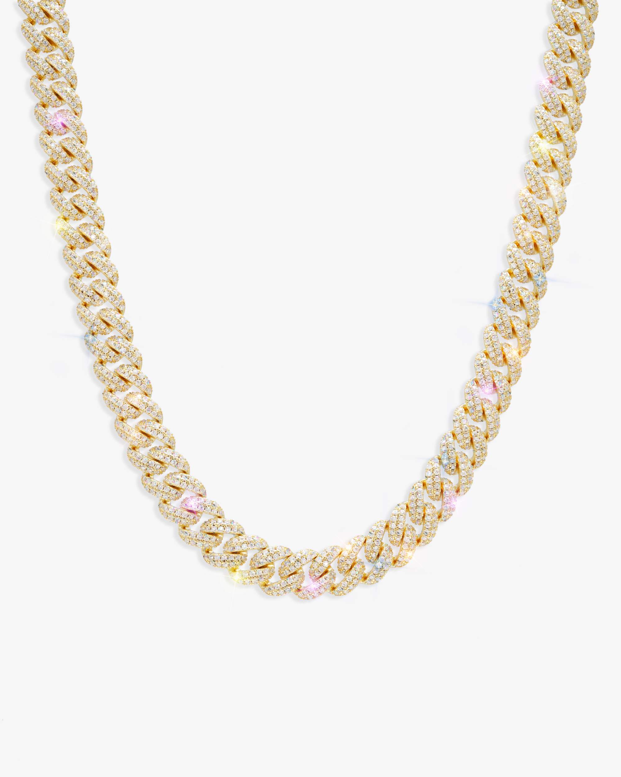 10MM Moissanite Prong Miami Cuban Link Chain 14K Gold - Image 3