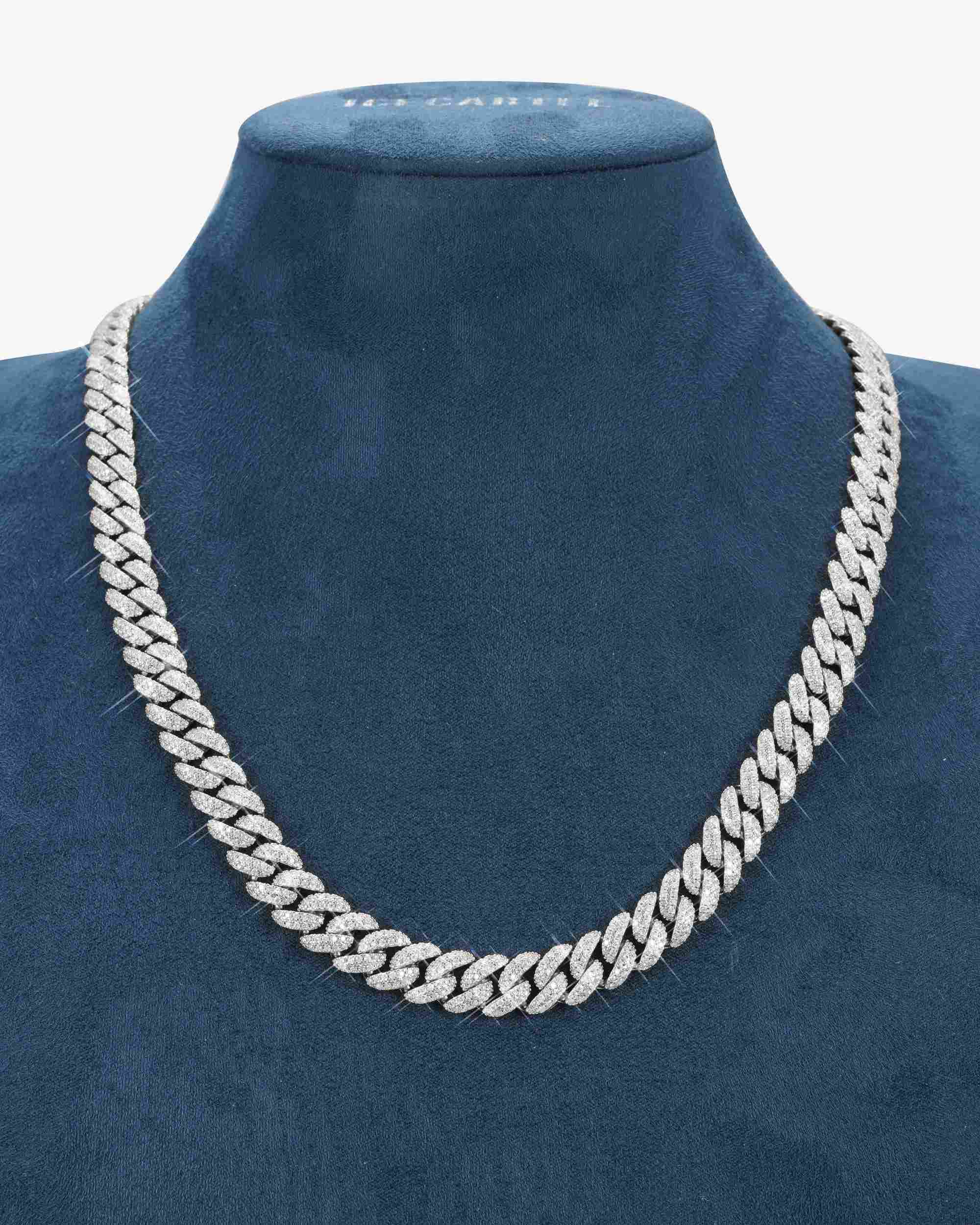 10MM Moissanite Prong Miami Cuban Link Chain 14K Gold - Image 5