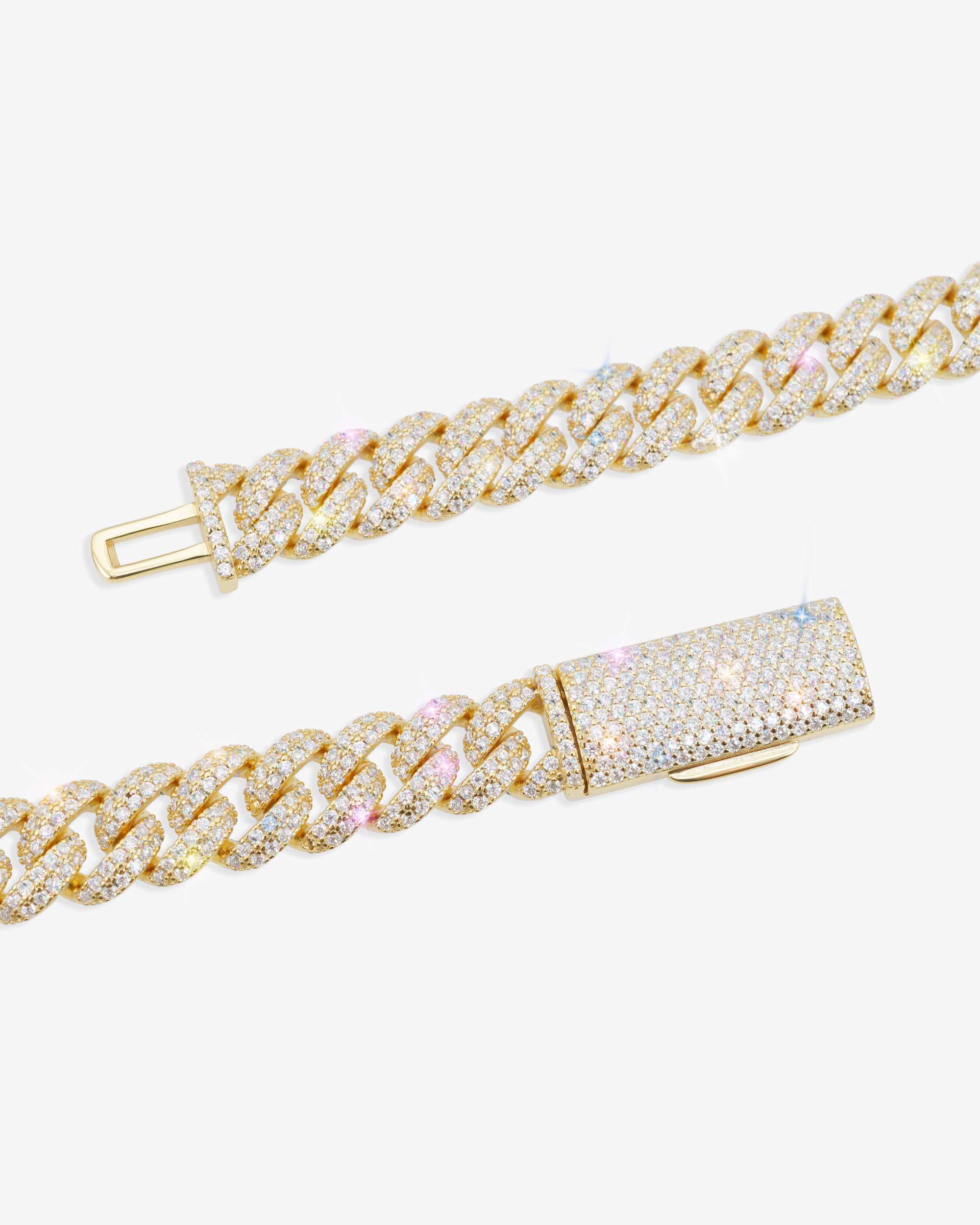 10MM Moissanite Prong Miami Cuban Link Chain 14K Gold - Image 8