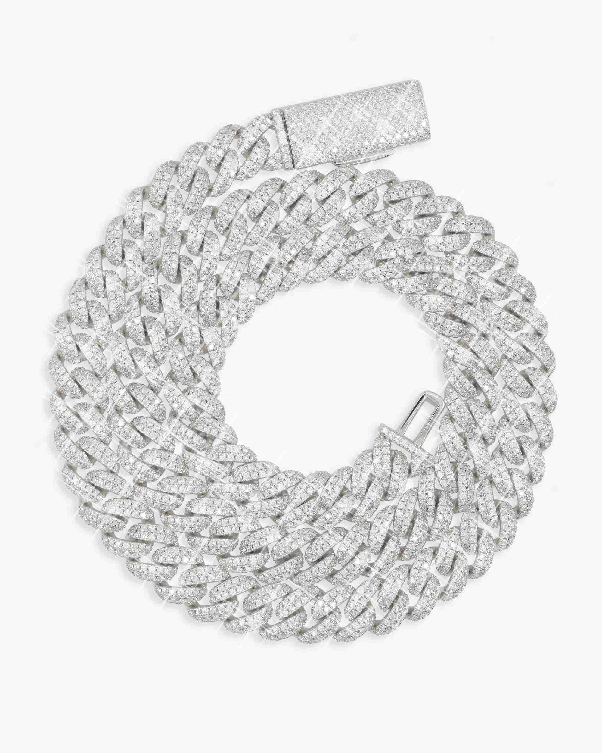 10MM Moissanite Prong Miami Cuban Link Chain 14K Gold - Image 9