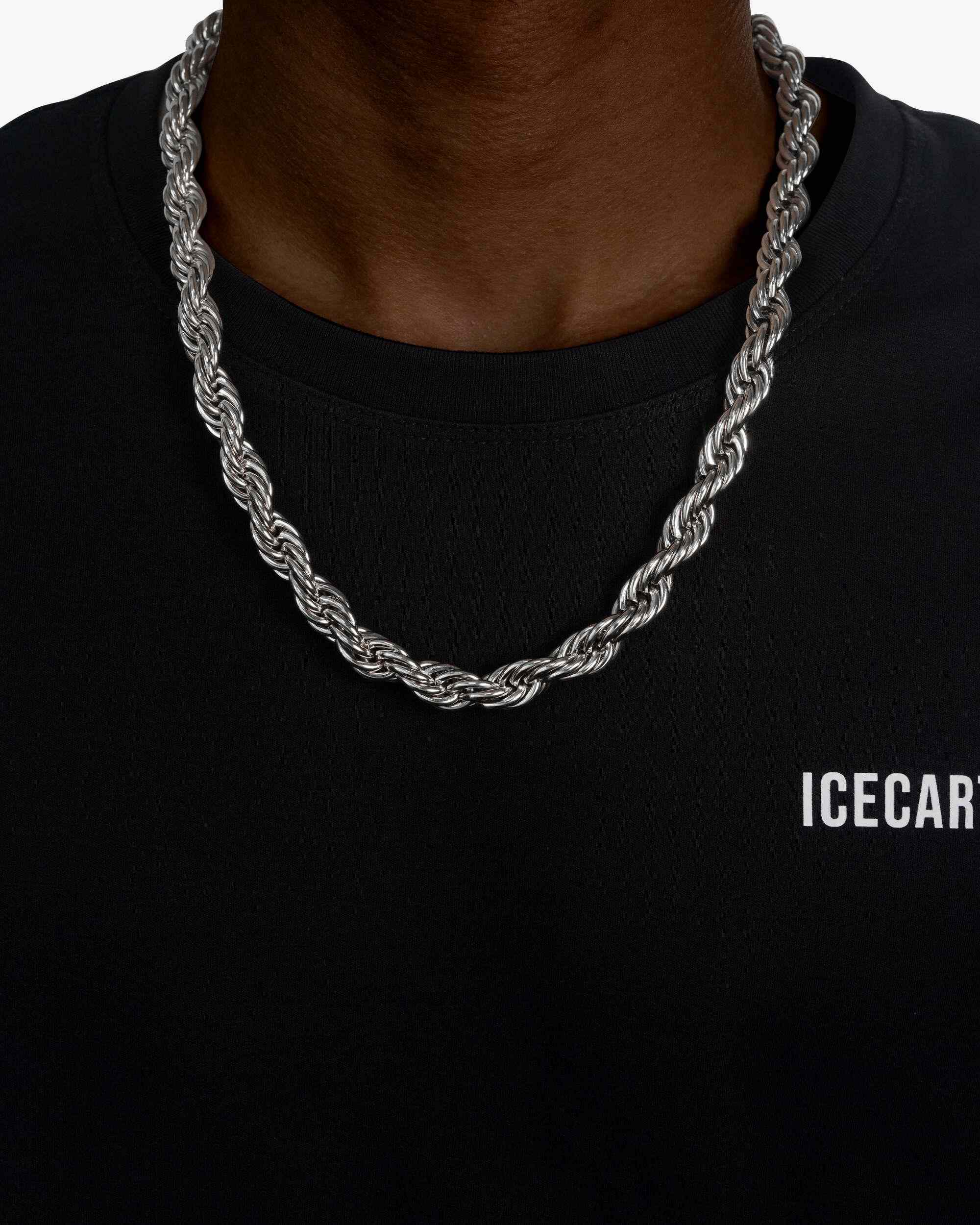 10MM Rope Chain Silver - Image 2