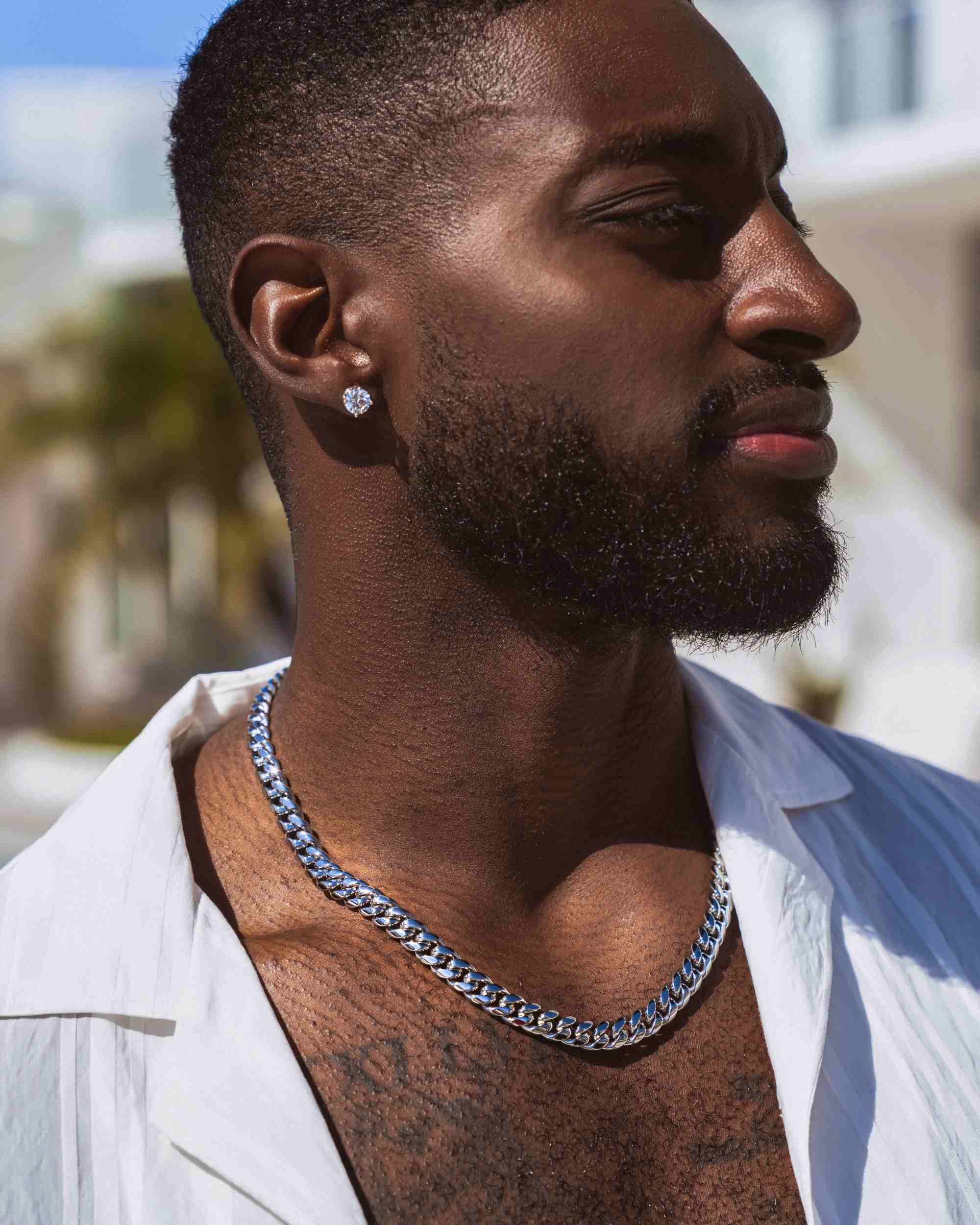 12MM Cuban Link Chain Silver - Image 4