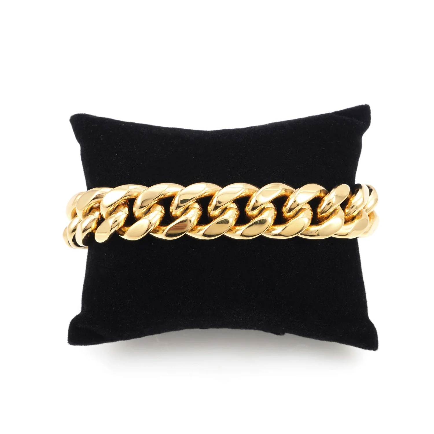 14MM Cuban Link Bracelet 14K Gold - Image 4