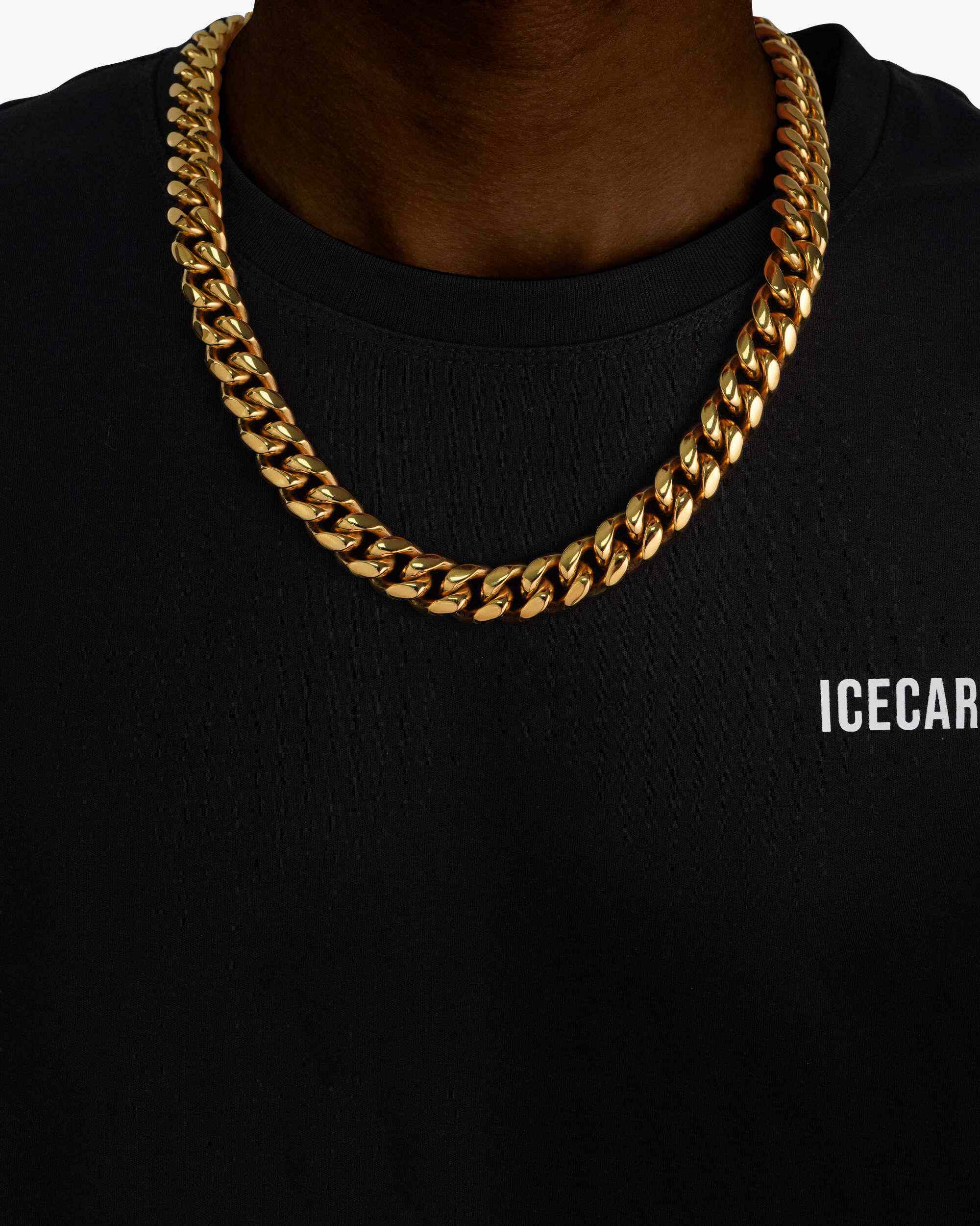 14MM Cuban Link Chain 14K Gold - Image 2