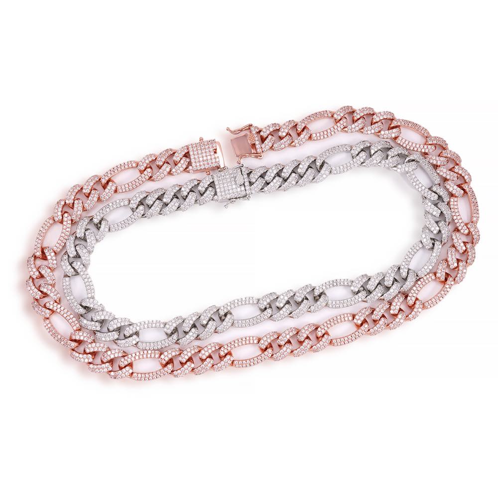 14MM Diamond Figaro Chain 14K - Image 5
