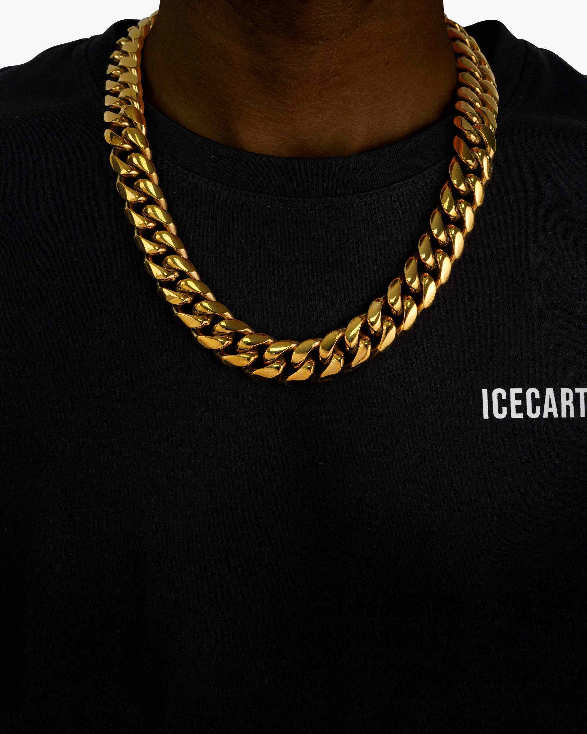 18MM Cuban Link Chain 14K Gold - Image 2
