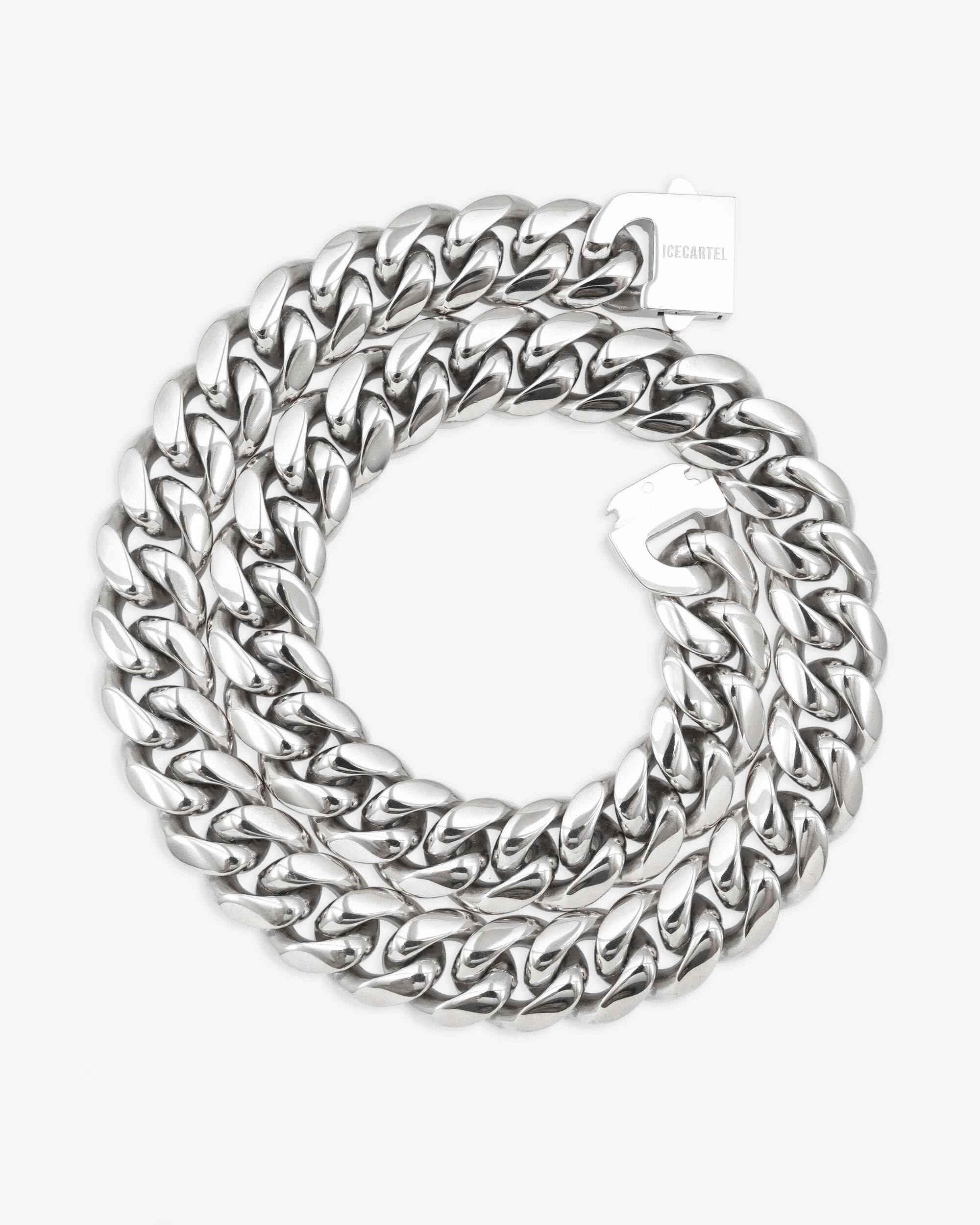 18MM Cuban Link Chain Silver - Image 7