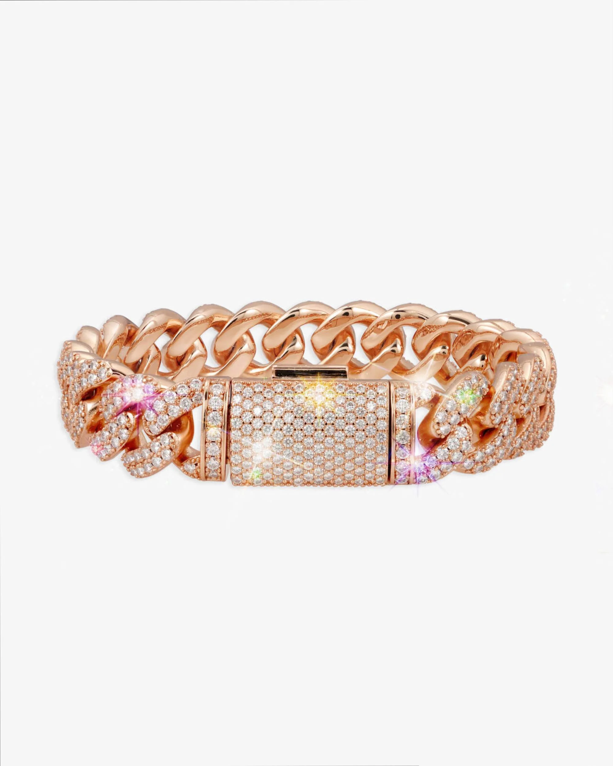 15MM Moissanite Miami Cuban Link Bracelet 14K Gold - Image 13
