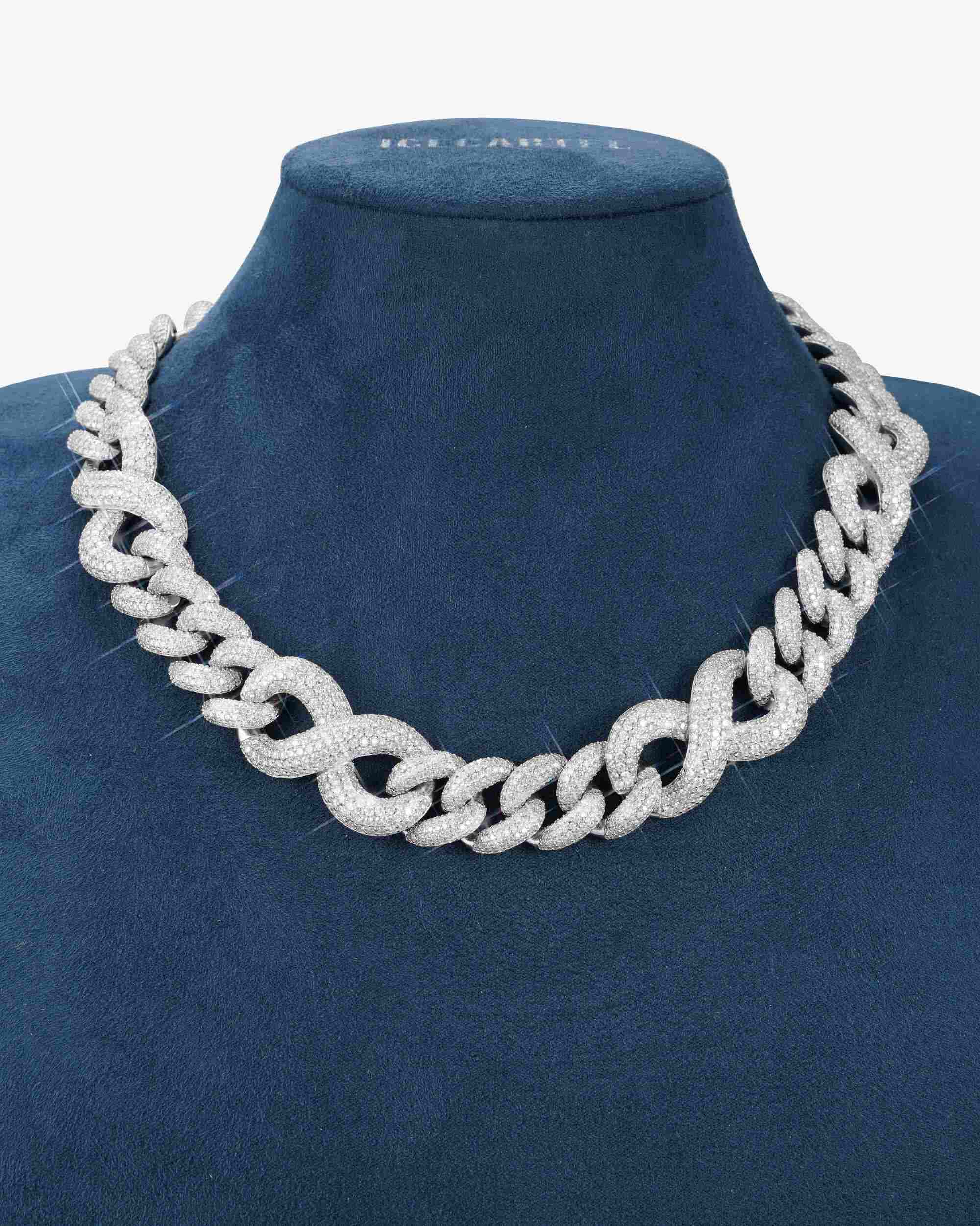 20MM Moissanite Infinity Link Chain 14K Gold - Image 3