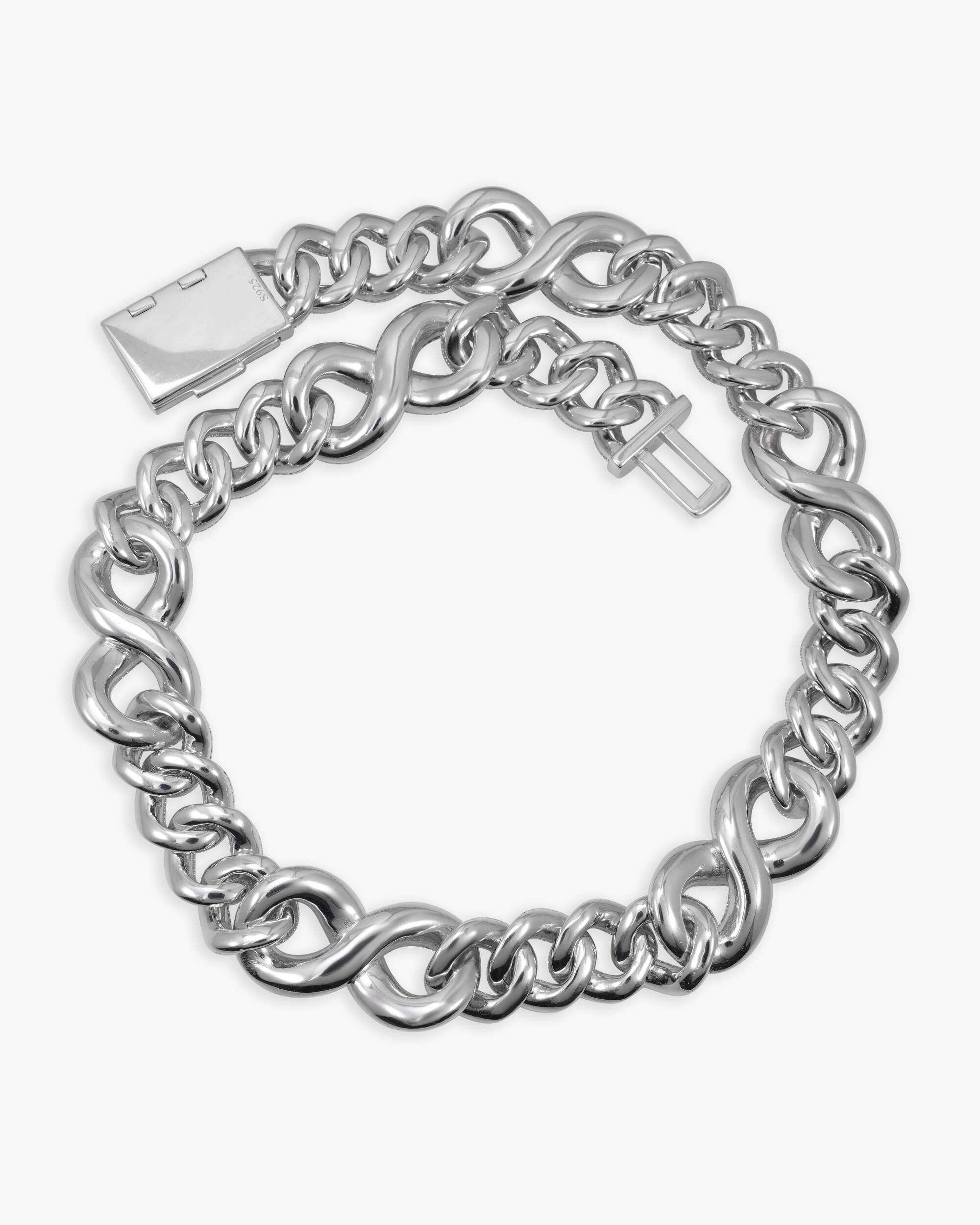 20MM Moissanite Infinity Link Chain 14K Gold - Image 6