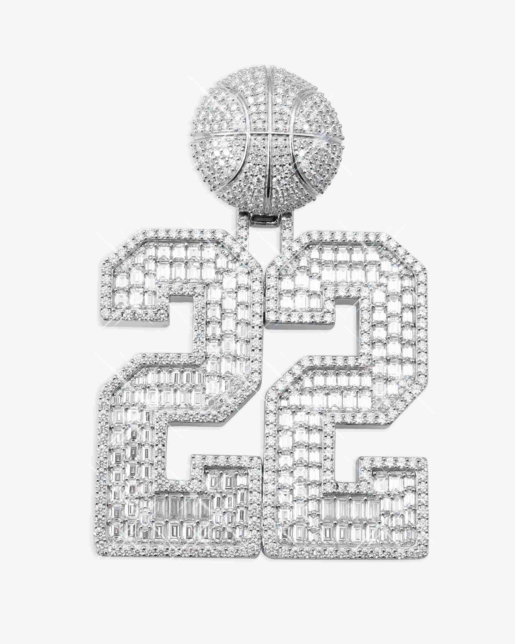 "22 BALLER" Custom Moissanite Pendant 14K Gold - Image 2