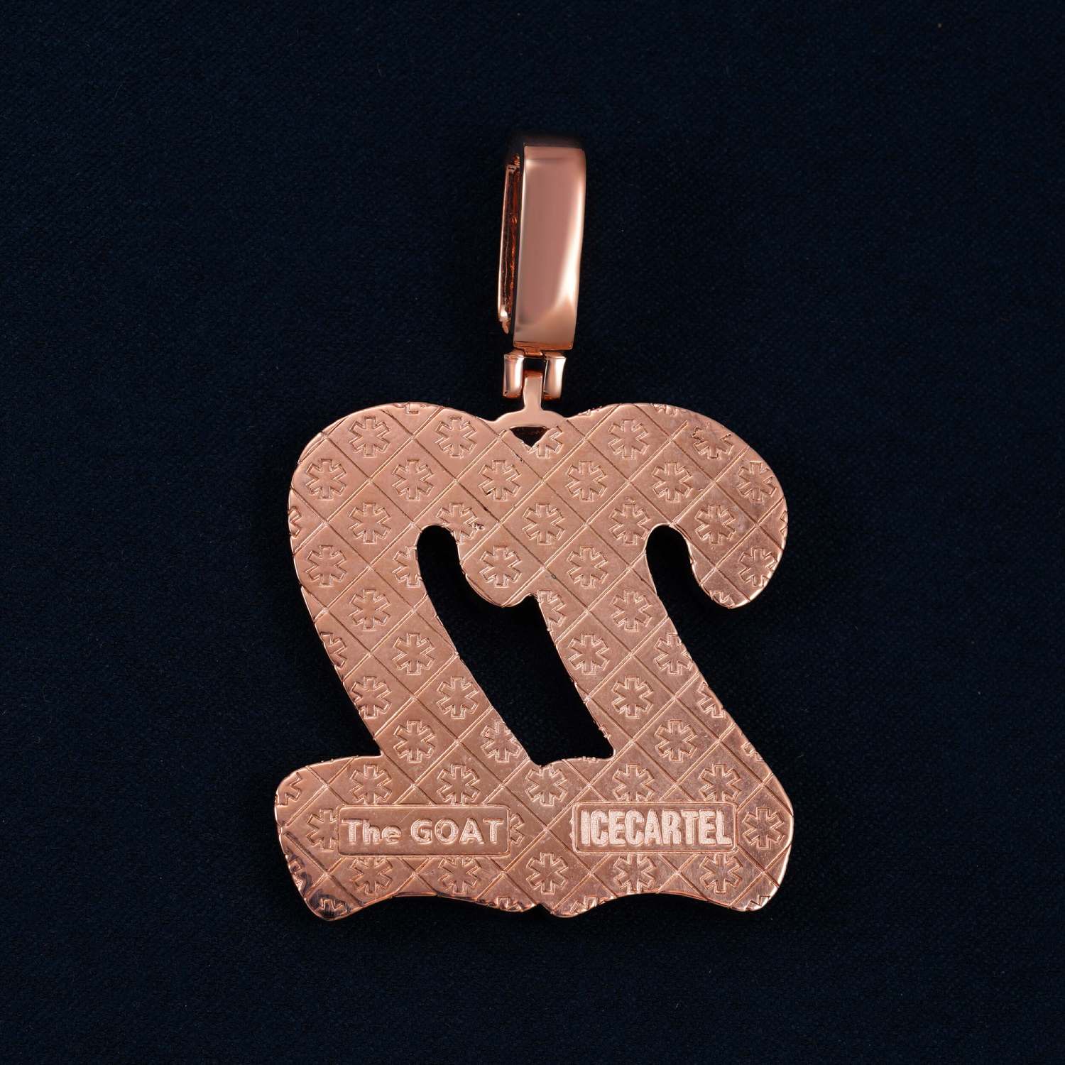 "22" Custom Moissanite Pendant 14K Gold - Image 3
