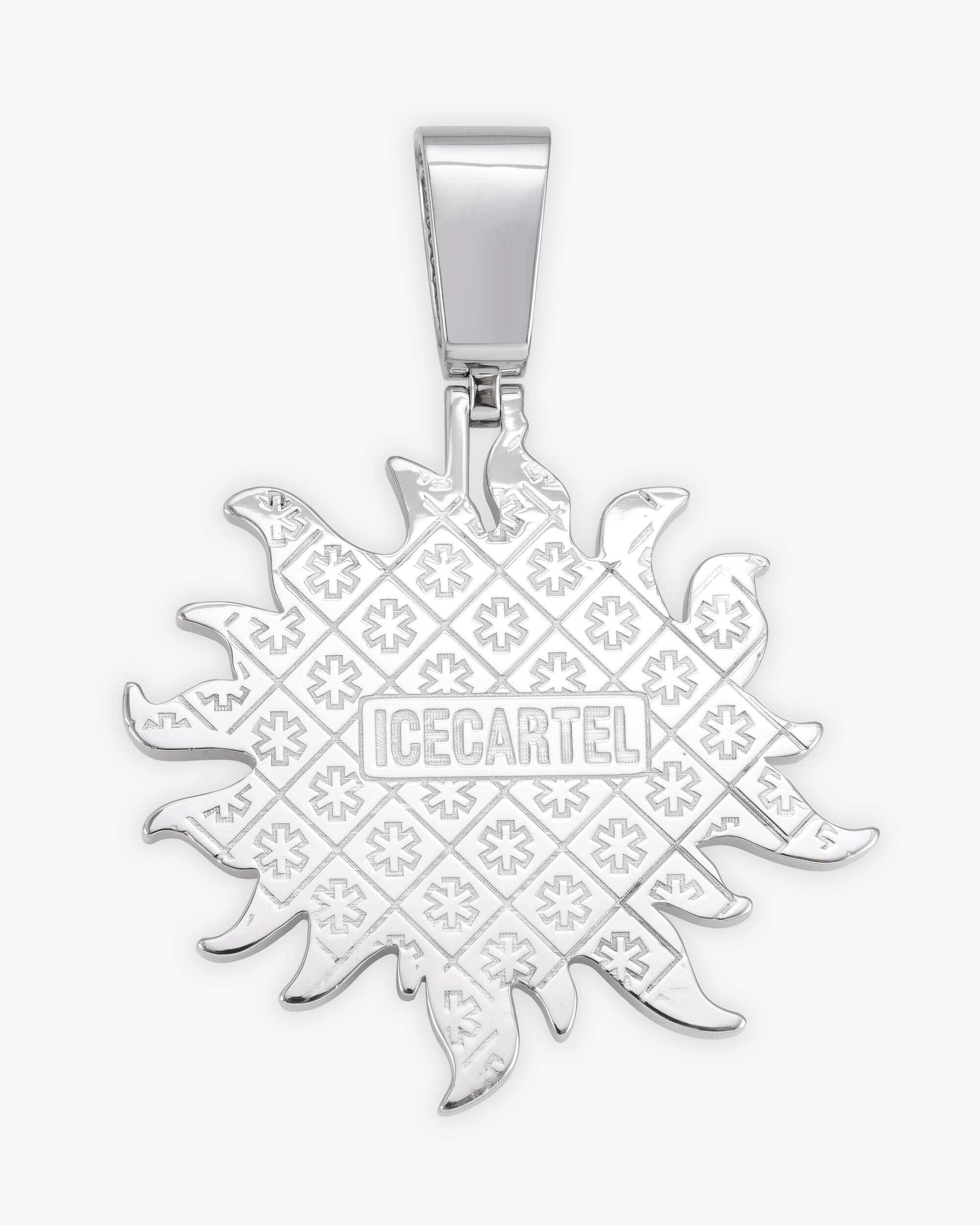 "24/7" Custom Logo Moissanite Pendant 14K Gold - Image 3