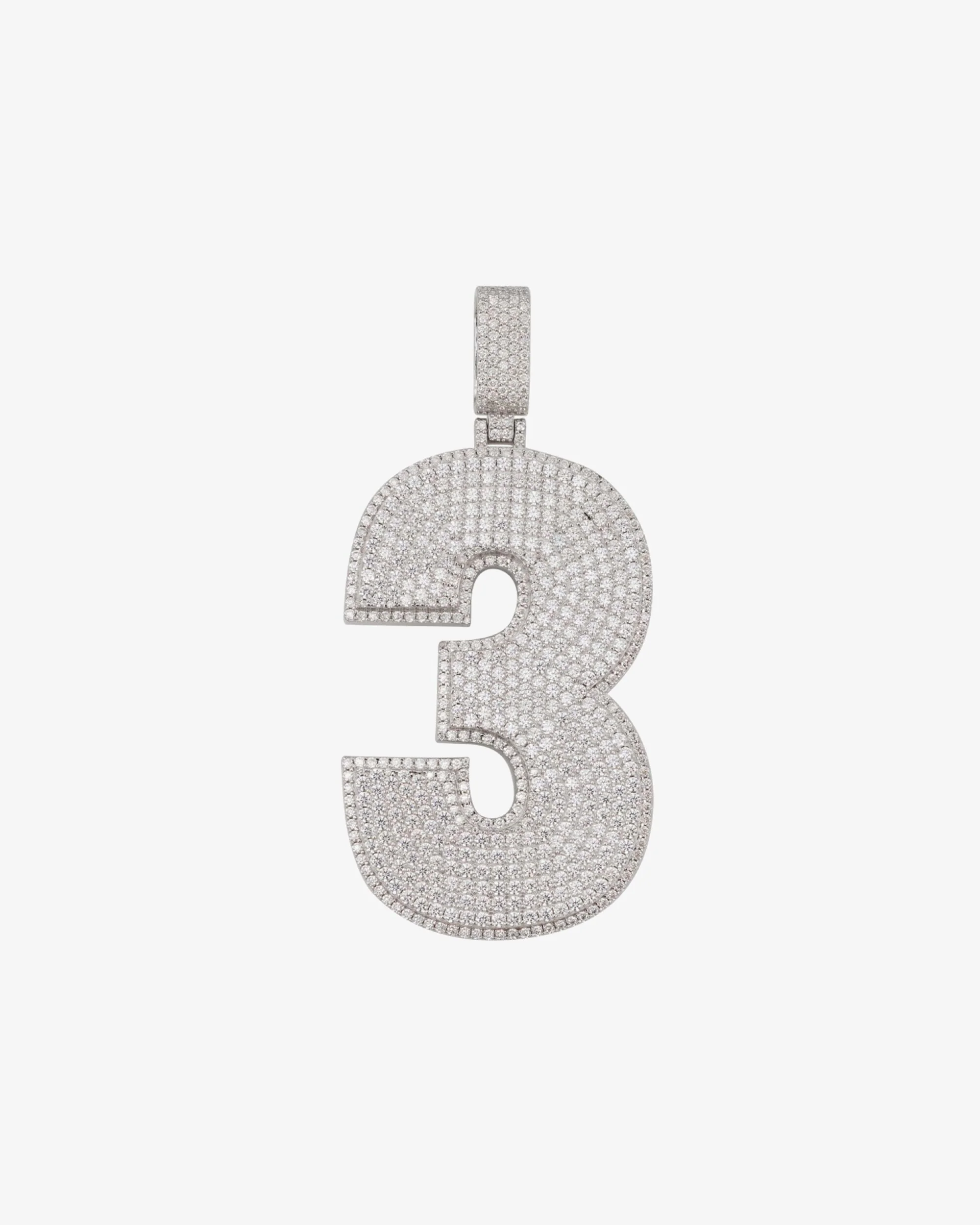 "3" Custom Moissanite Pendant 14K Gold