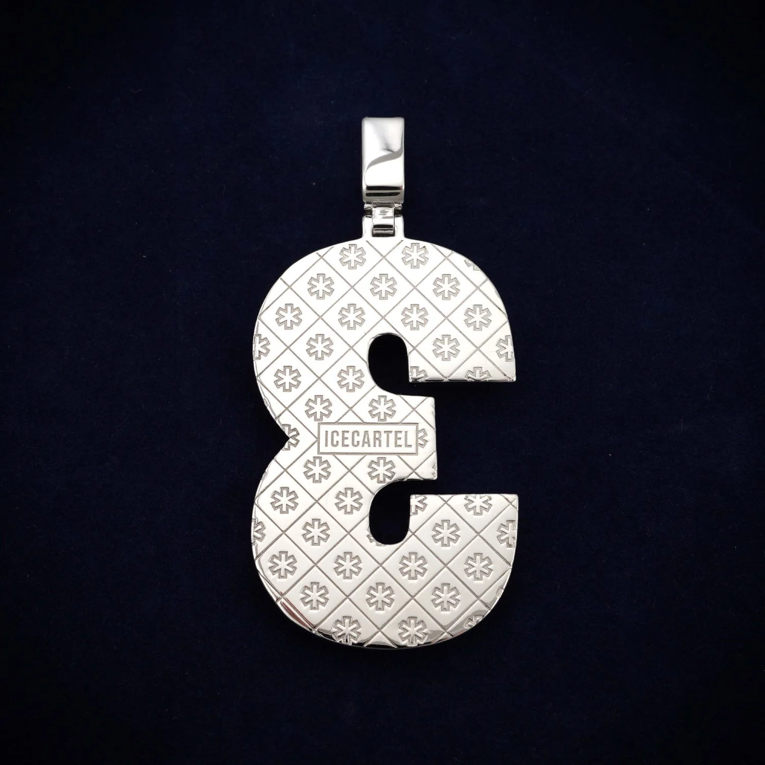 "3" Custom Moissanite Pendant 14K Gold - Image 3