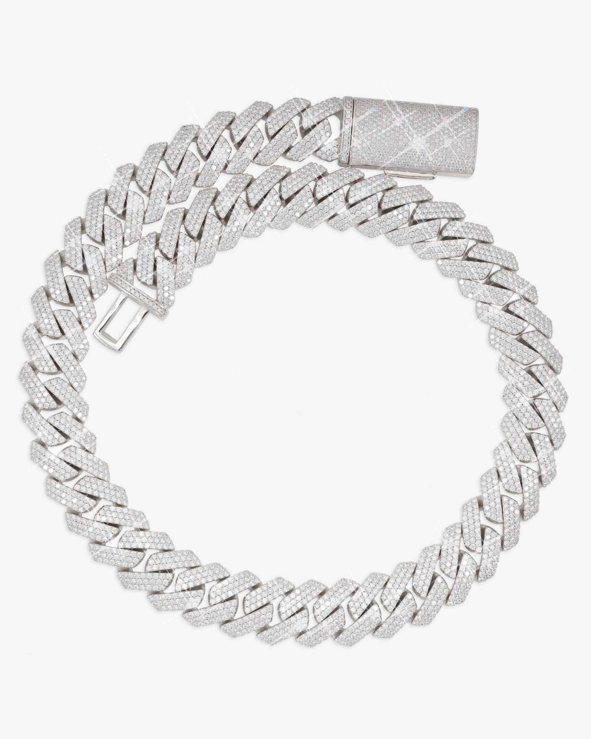 3 Row 20MM Prong Moissanite Cuban Link Chain 14K Gold - Image 23
