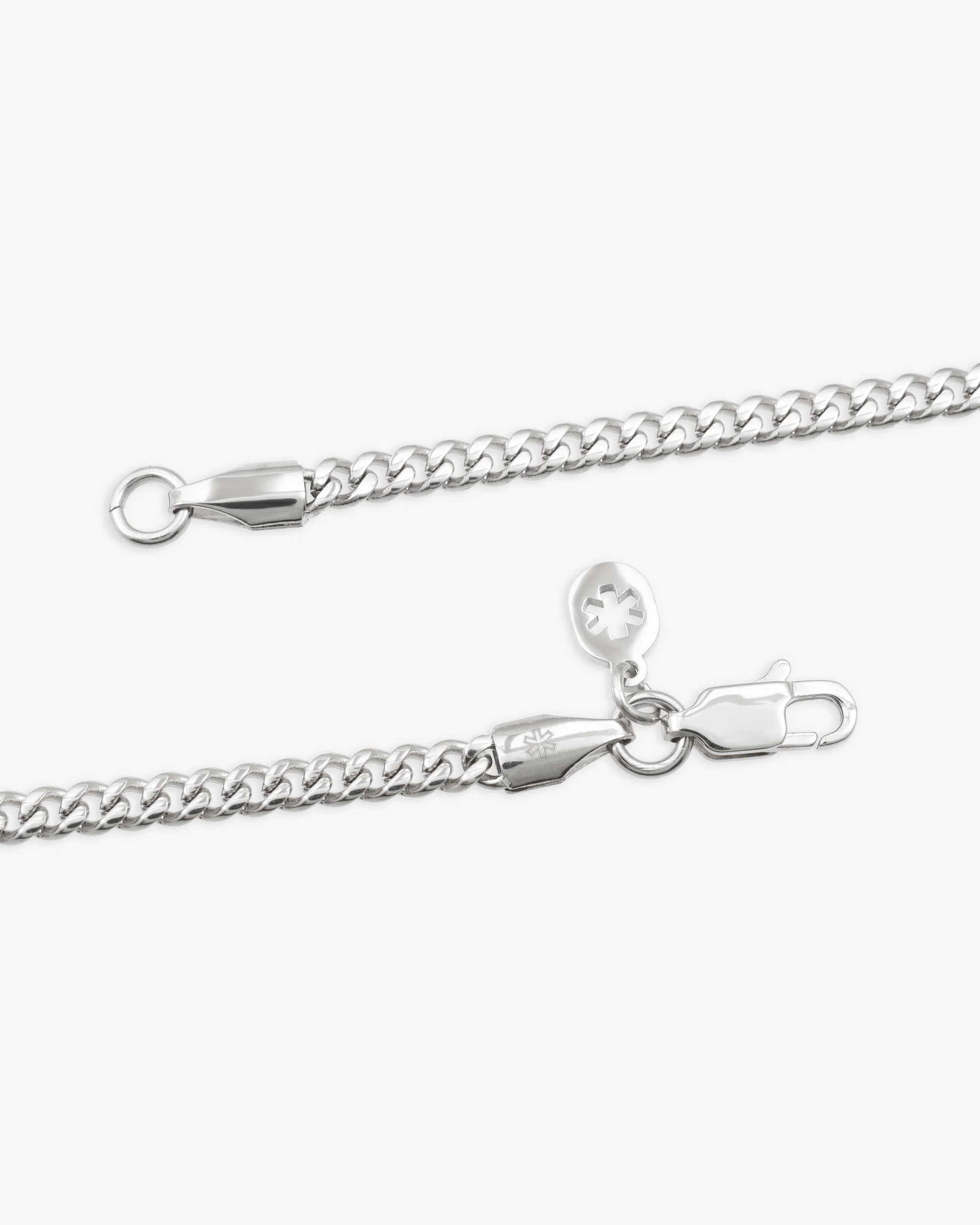 3MM Cuban Link Chain and Bracelet Bundle Silver - Image 7