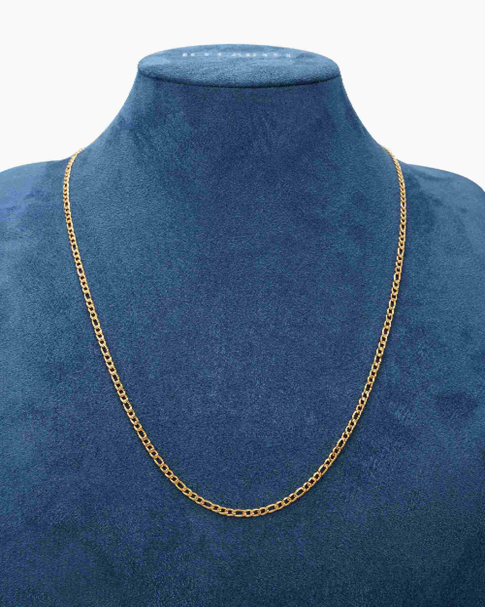 3MM Figaro Chain 14K Gold - Image 3