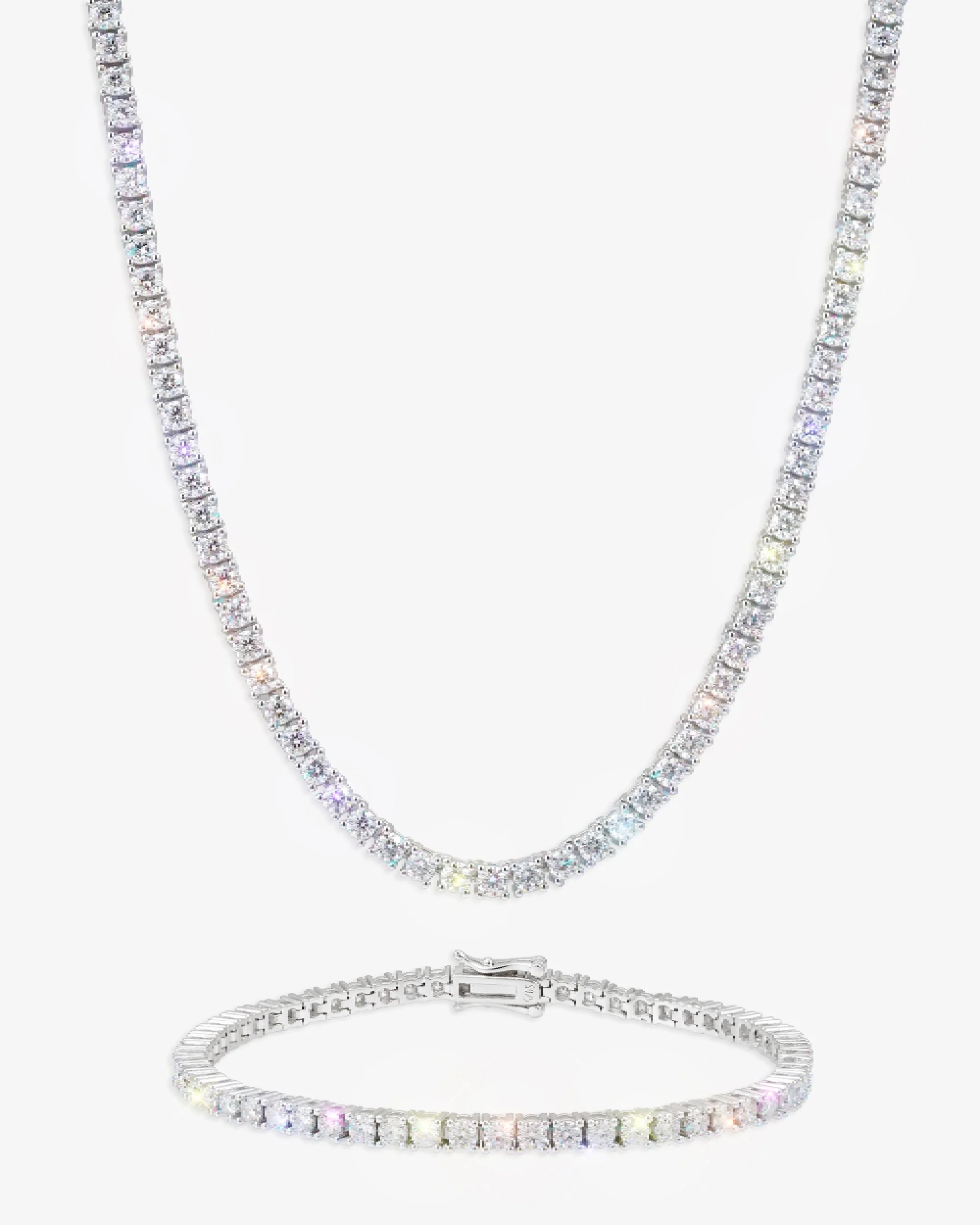 3MM Moissanite Tennis Chain + FREE Tennis Bracelet