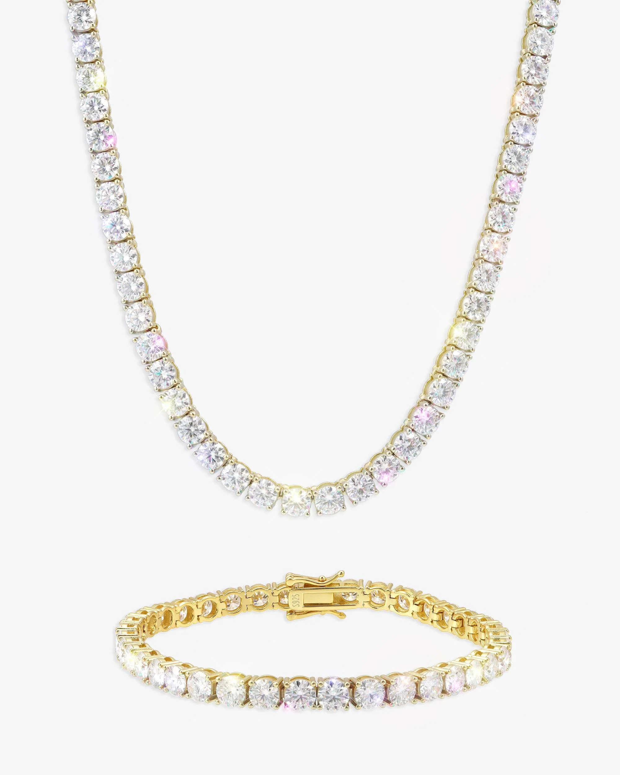3MM Moissanite Tennis Chain + FREE Tennis Bracelet - Image 14