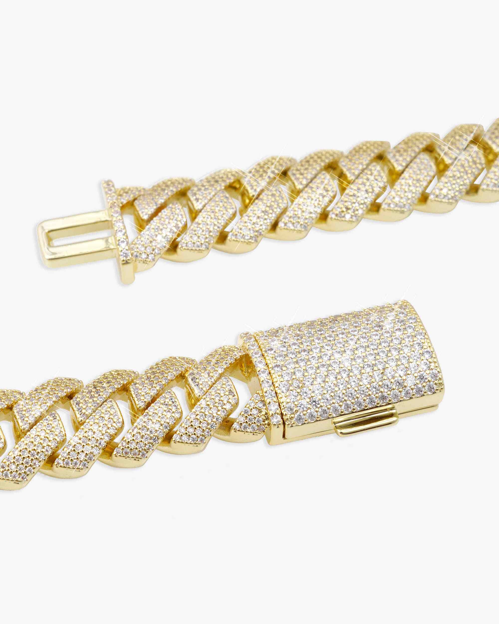 4-Row 15MM Moissanite Cuban Link Chain 14K Gold - Image 10