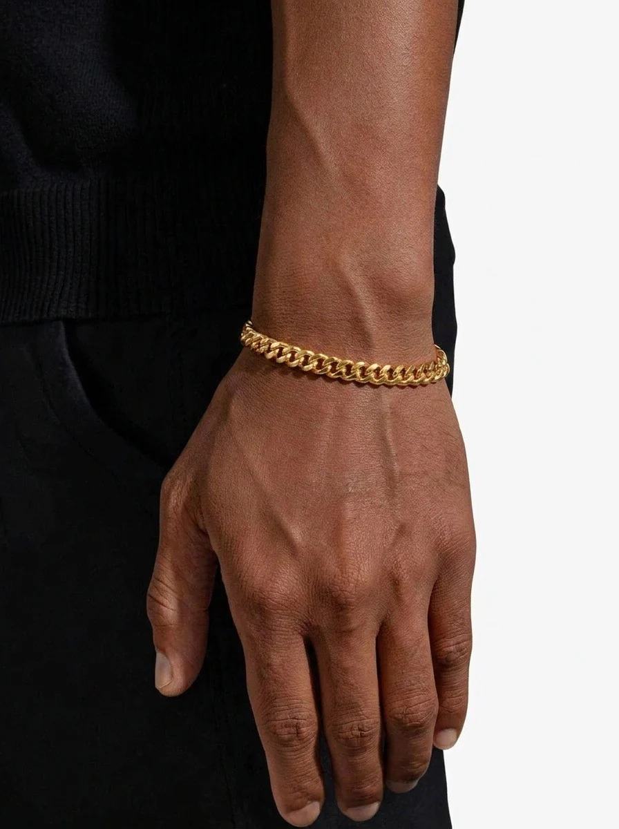 4MM Cuban Link Bracelet 14K Gold - Image 2