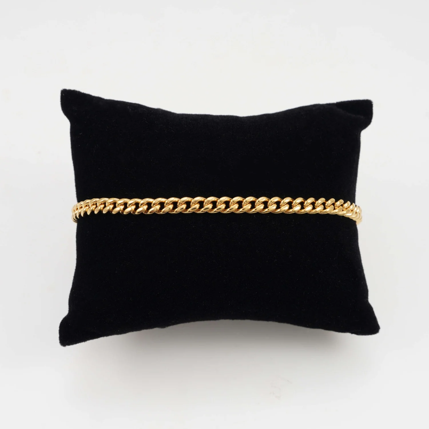 4MM Cuban Link Bracelet 14K Gold - Image 4