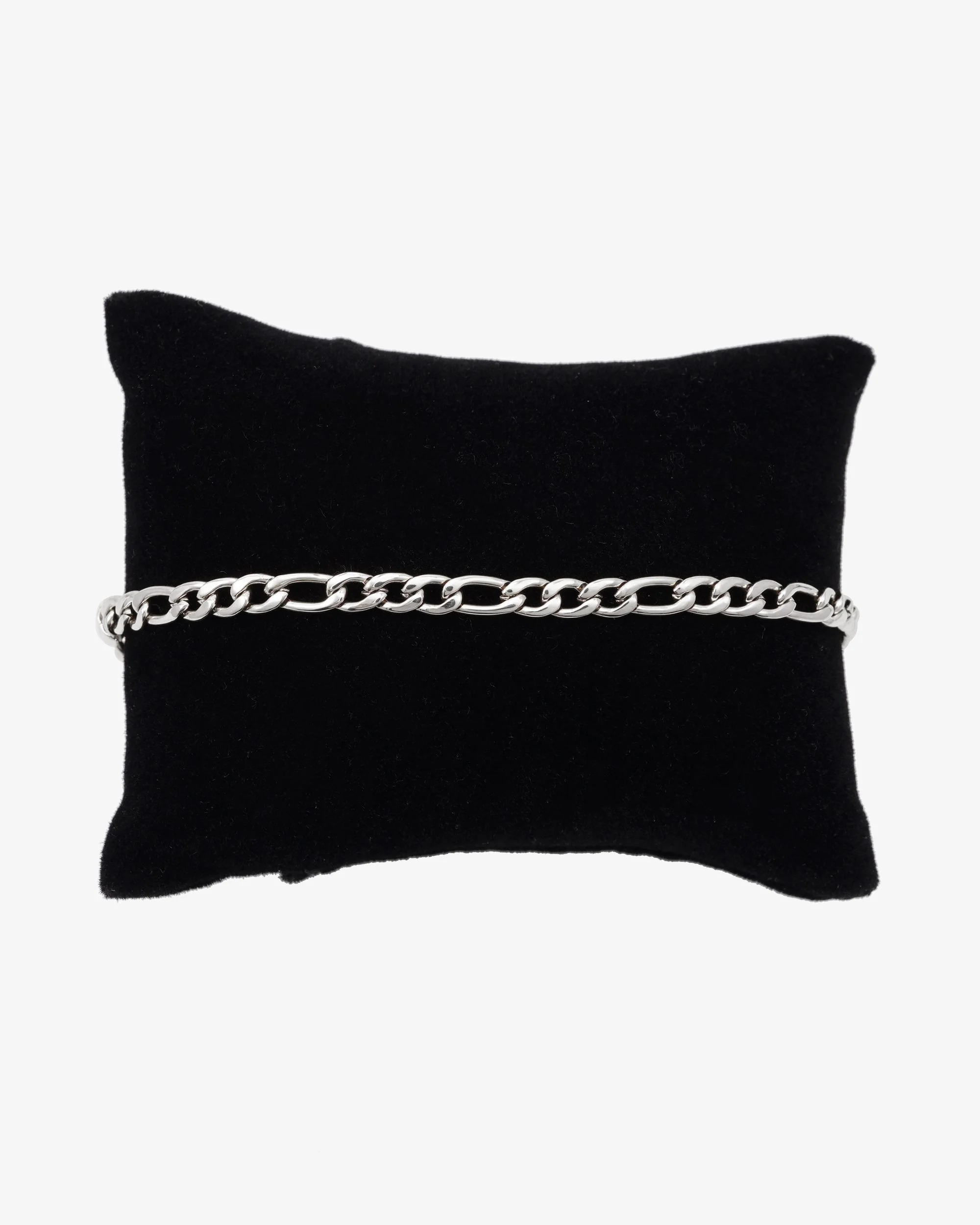 4MM Figaro Bracelet Silver - Image 4