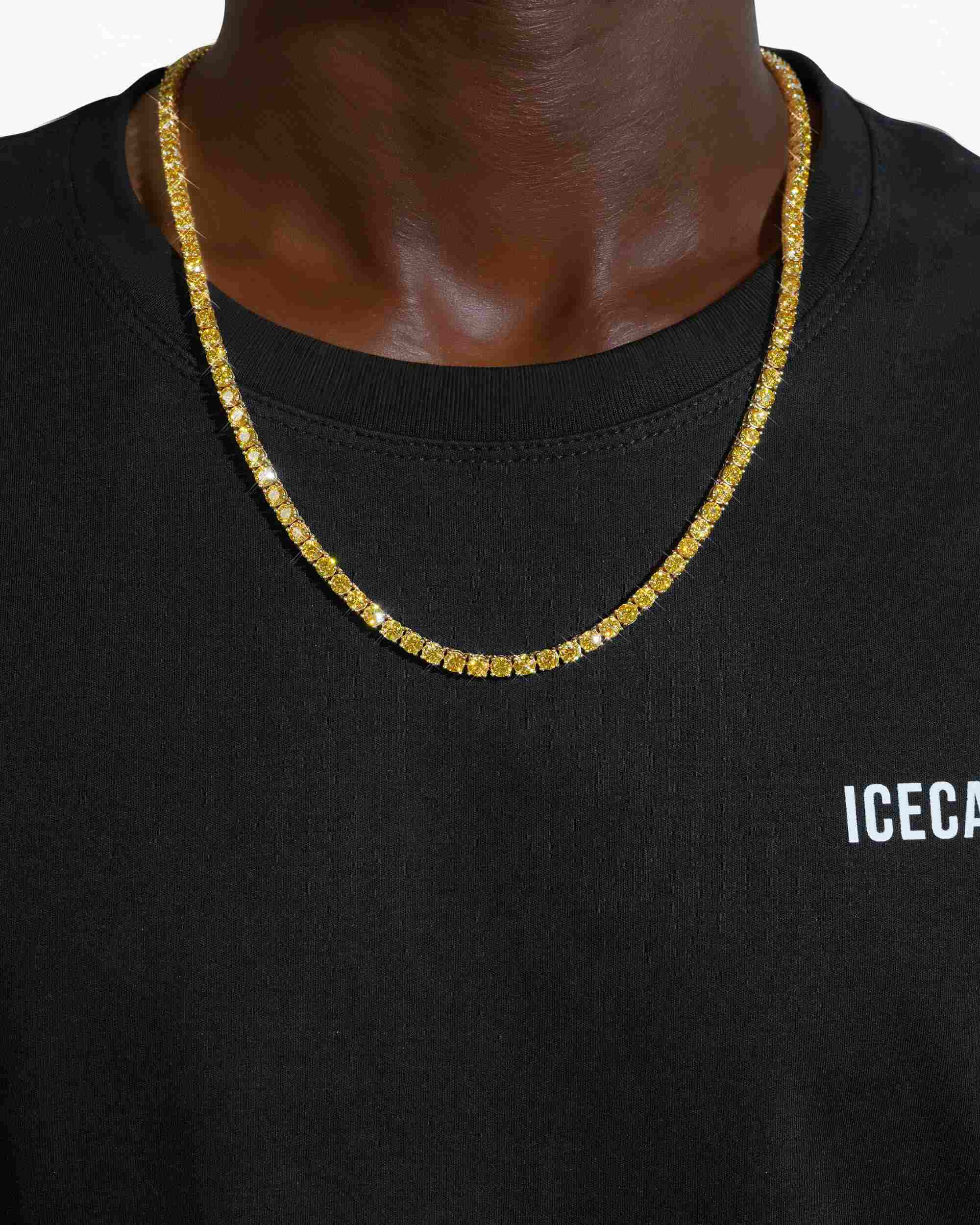 4MM Yellow Moissanite Tennis Chain - Image 2