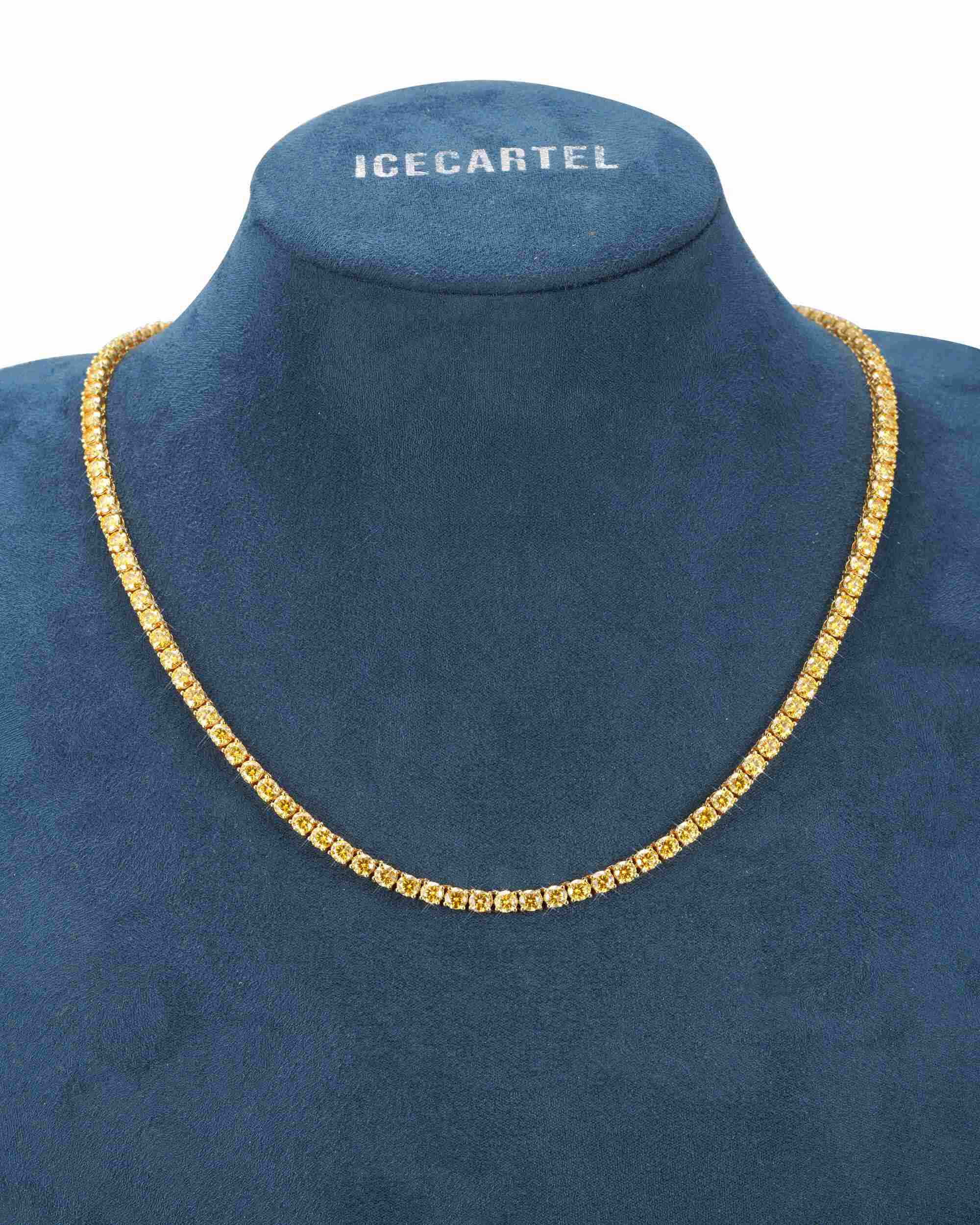 4MM Yellow Moissanite Tennis Chain - Image 3