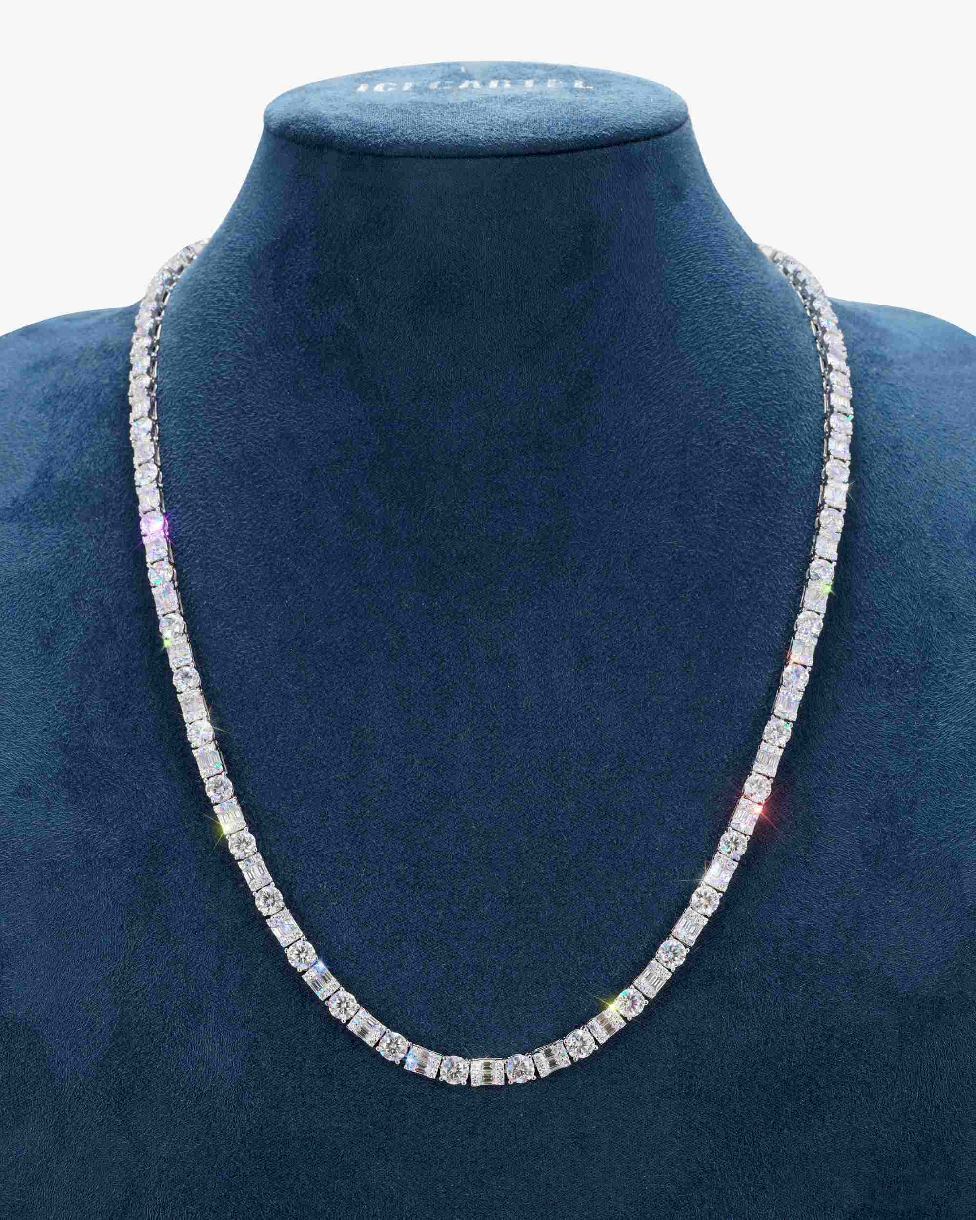 5MM Hybrid Cut Moissanite Tennis Chain 14K Gold - Image 3