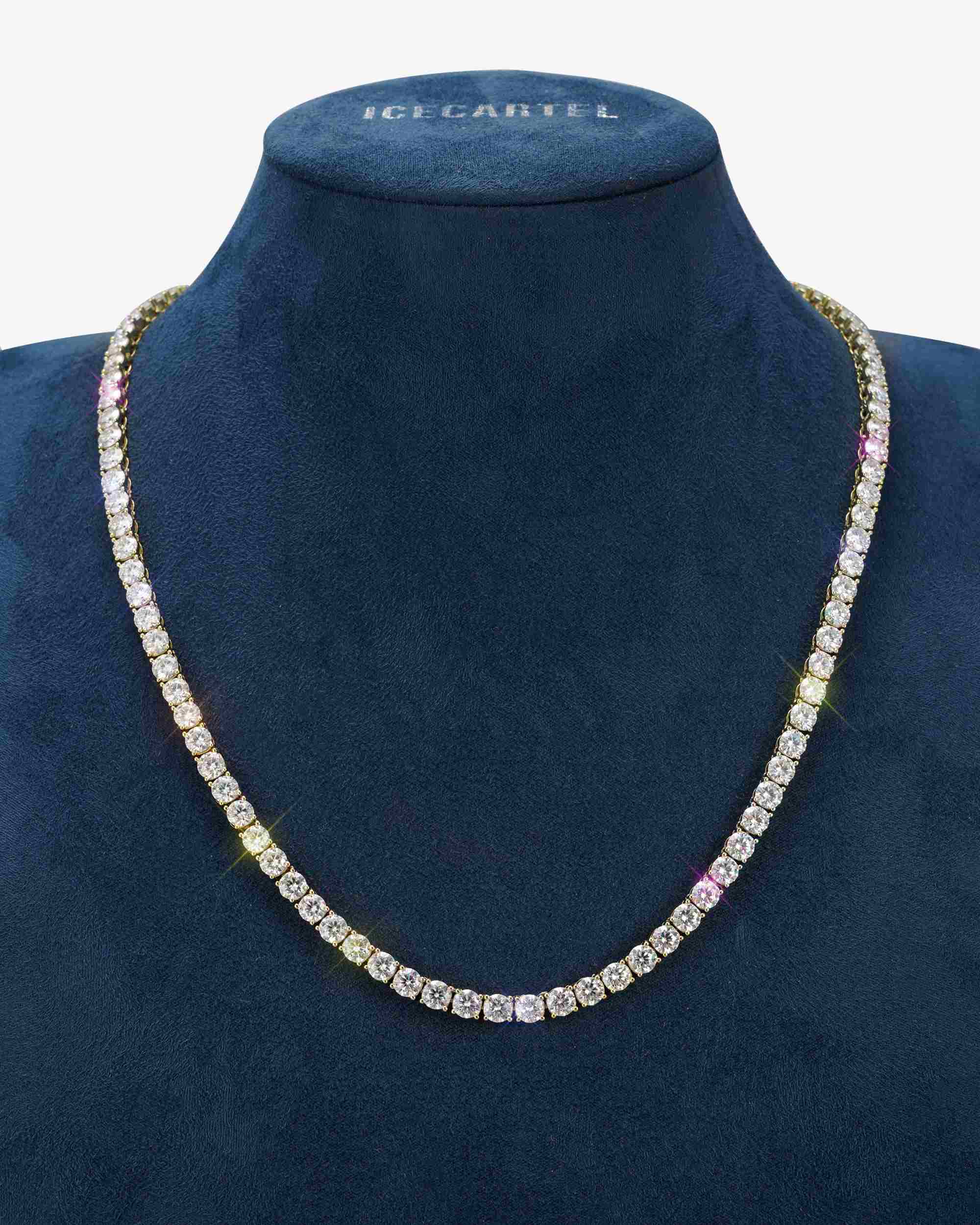 5MM Moissanite Tennis Chain/Bracelet Bundle 14K Gold - Image 24