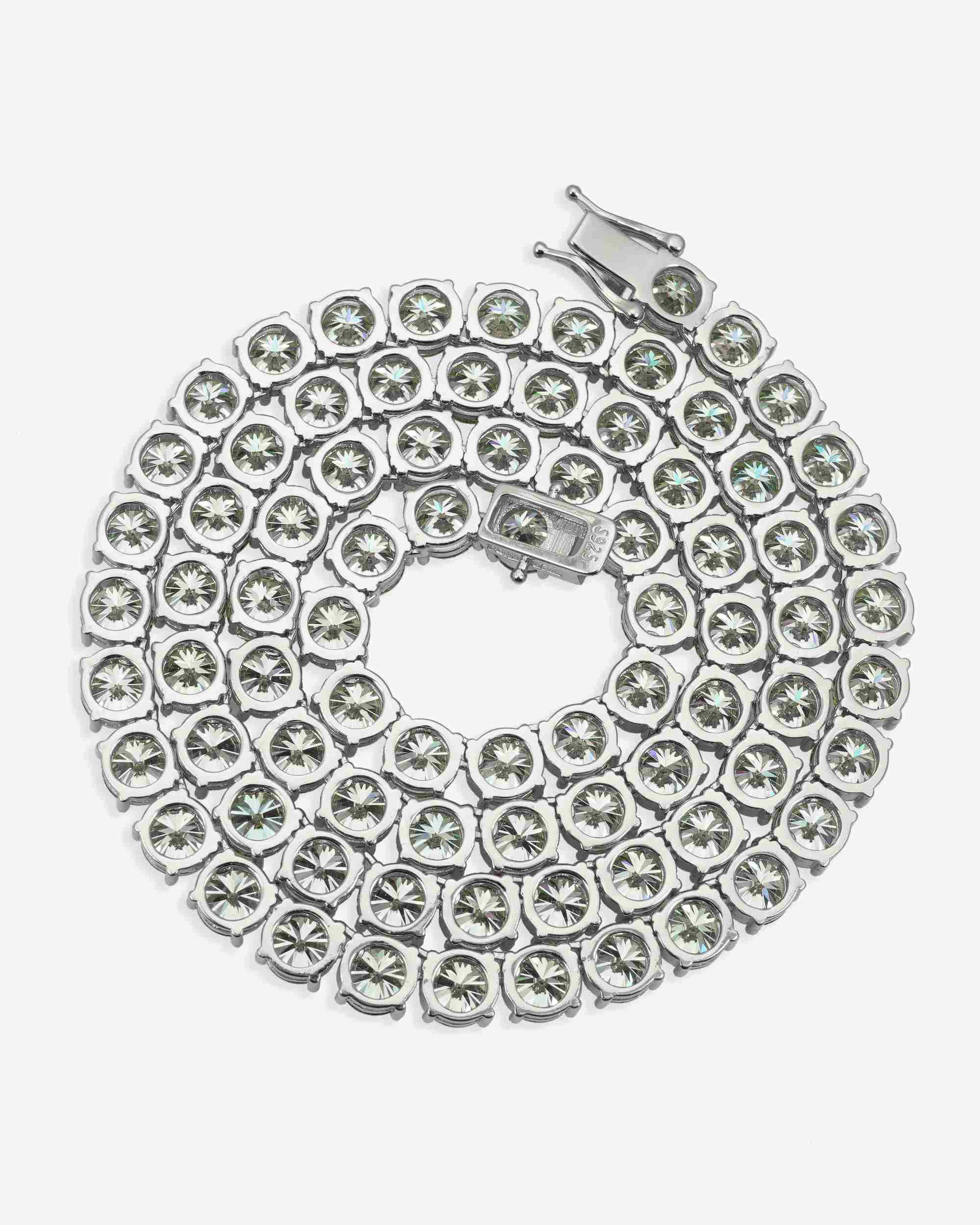 6MM Blue Moissanite Tennis Chain 14K Gold - Image 6