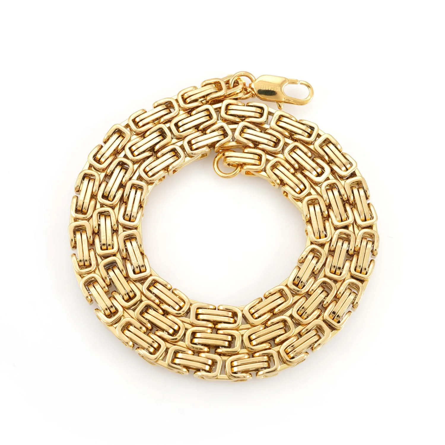 6MM Byzantine Chain and Bracelet Bundle 14K Gold - Image 4