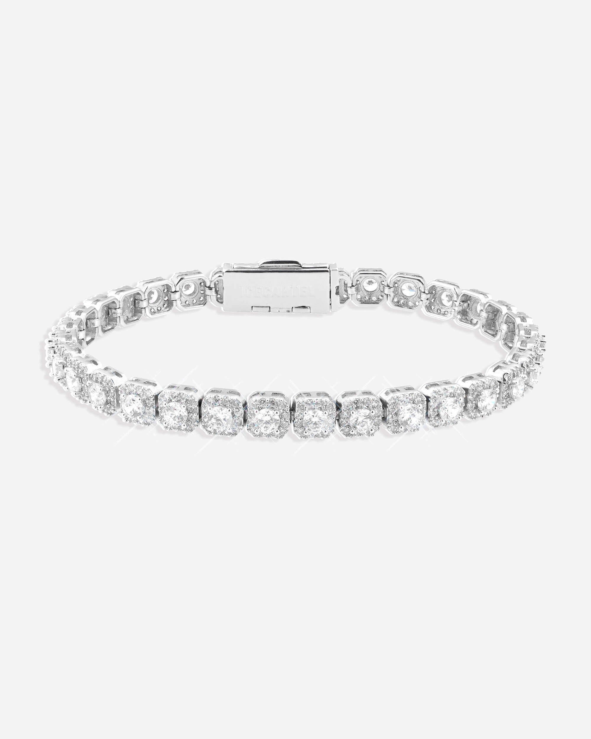 6MM Clustered VVS Tennis Bracelet 14K Gold