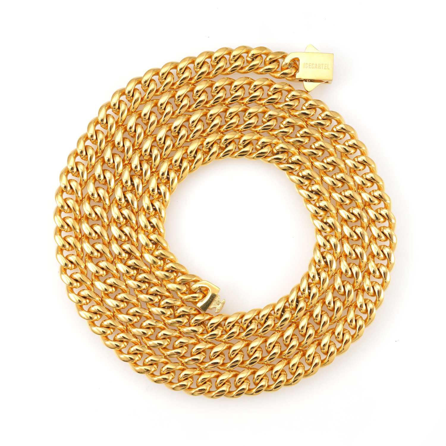 6MM Cuban Link Chain and Bracelet Bundle 14K Gold - Image 5
