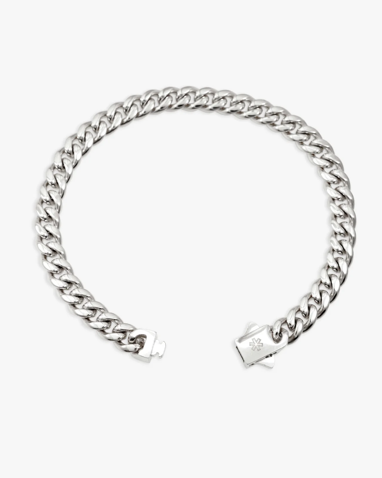 6MM Cuban Link Chain and Bracelet Bundle Silver - Image 6