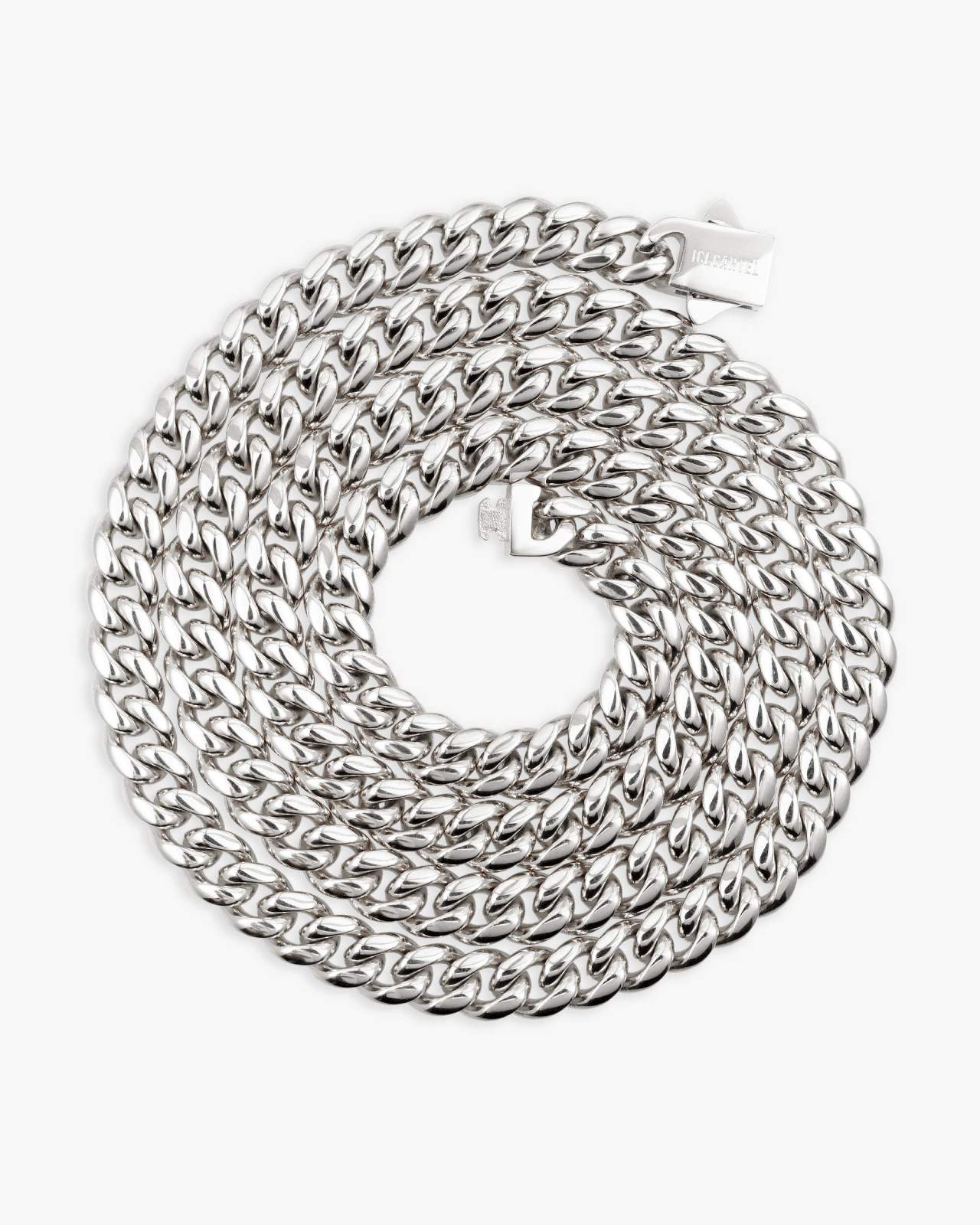 6MM Cuban Link Chain and Bracelet Bundle Silver - Image 8